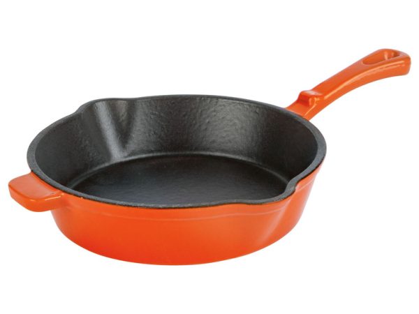 Gietijzeren pan Ø15 cm (Oranje) (4055329072289)