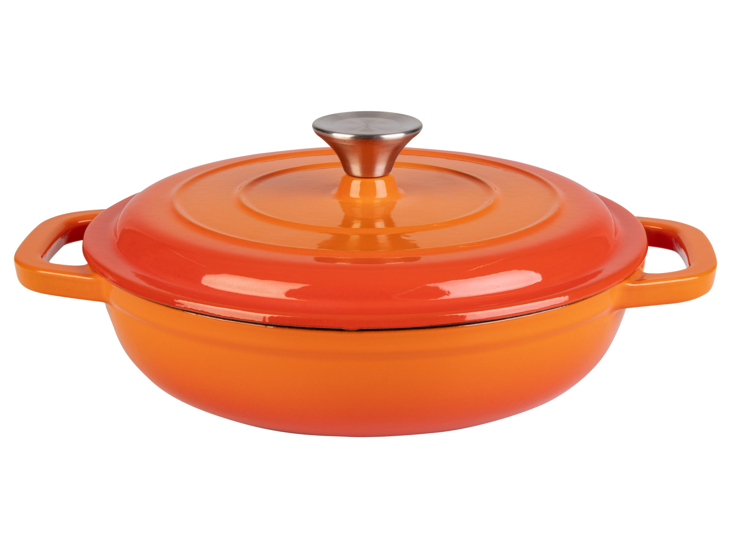 LIVARNO home Gietijzeren serveerpan Ø 25 cm (Oranje) (4335754019555)