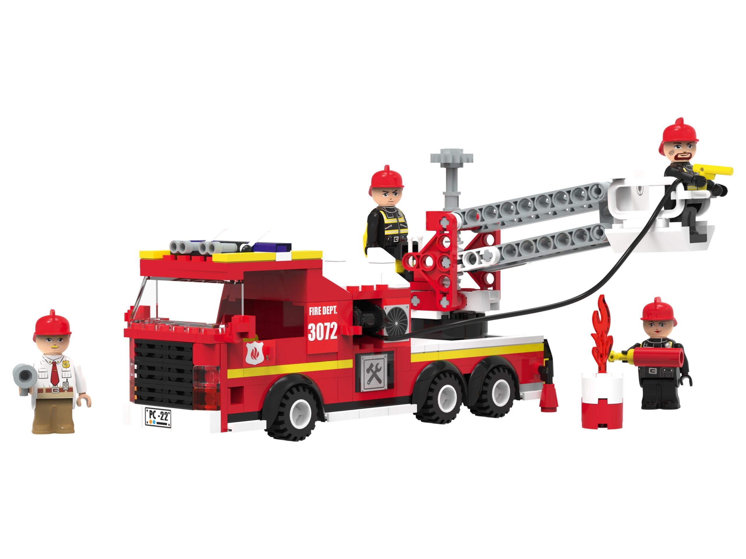 Playtive Clippys Clippys klemstenen Set M (Brandweer ladderwagen) (4335814007072)