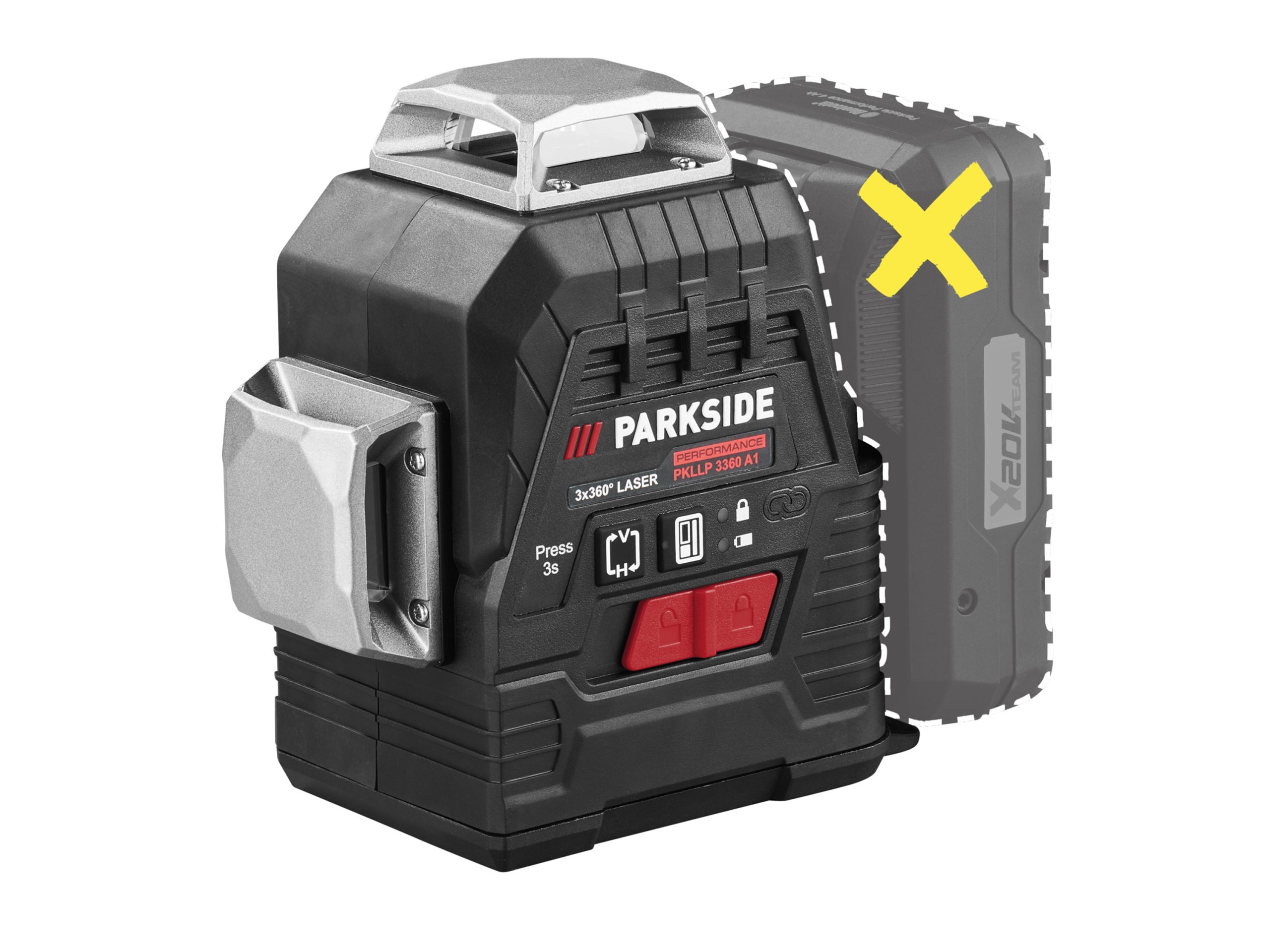 PARKSIDE PERFORMANCE Accu-kruislijnlaser 20V zonder accu (4335815033841)