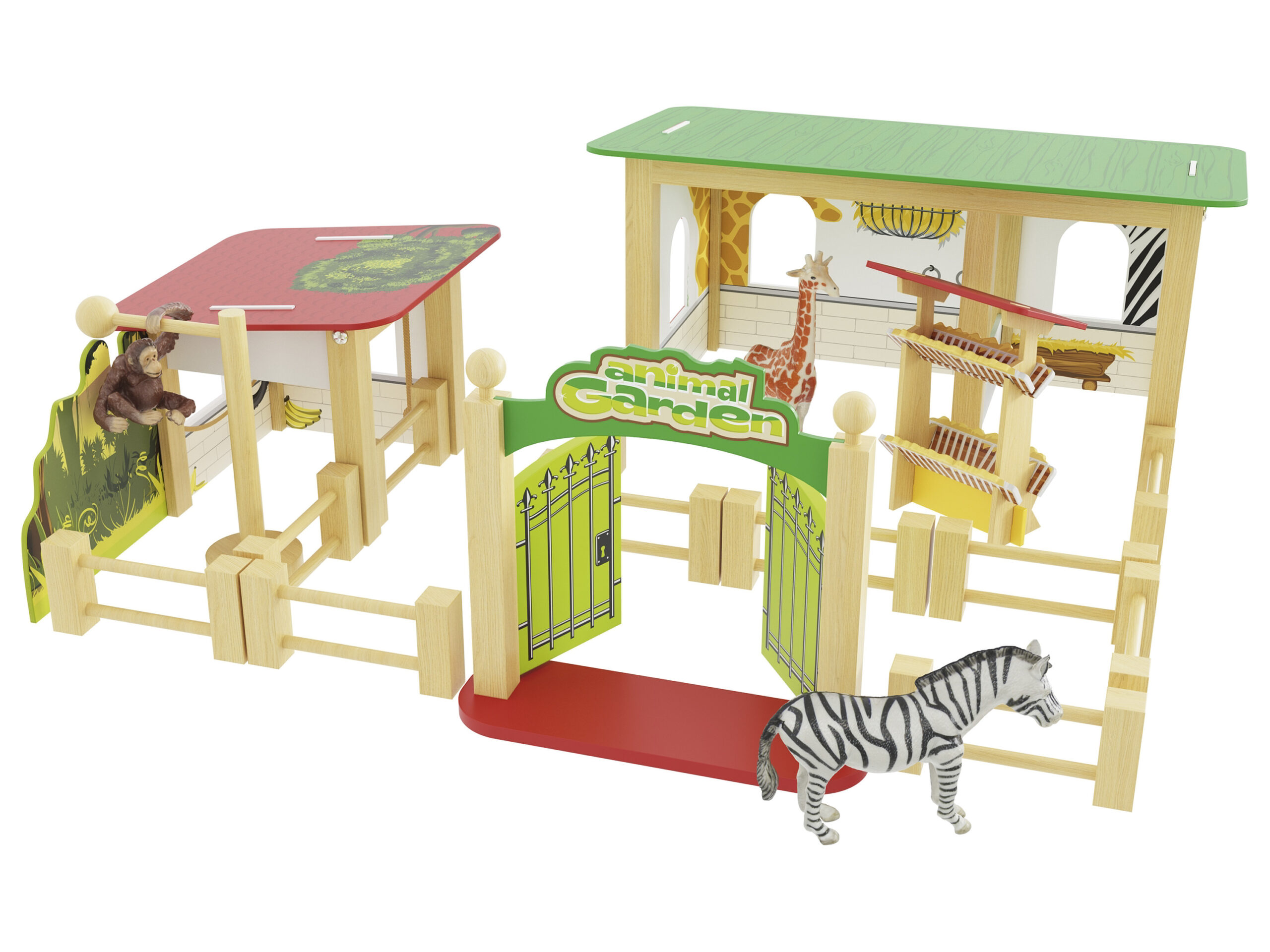 Playtive Houten boerderij/dierentuin/boomhut (Dierentuin) (4058143001664)