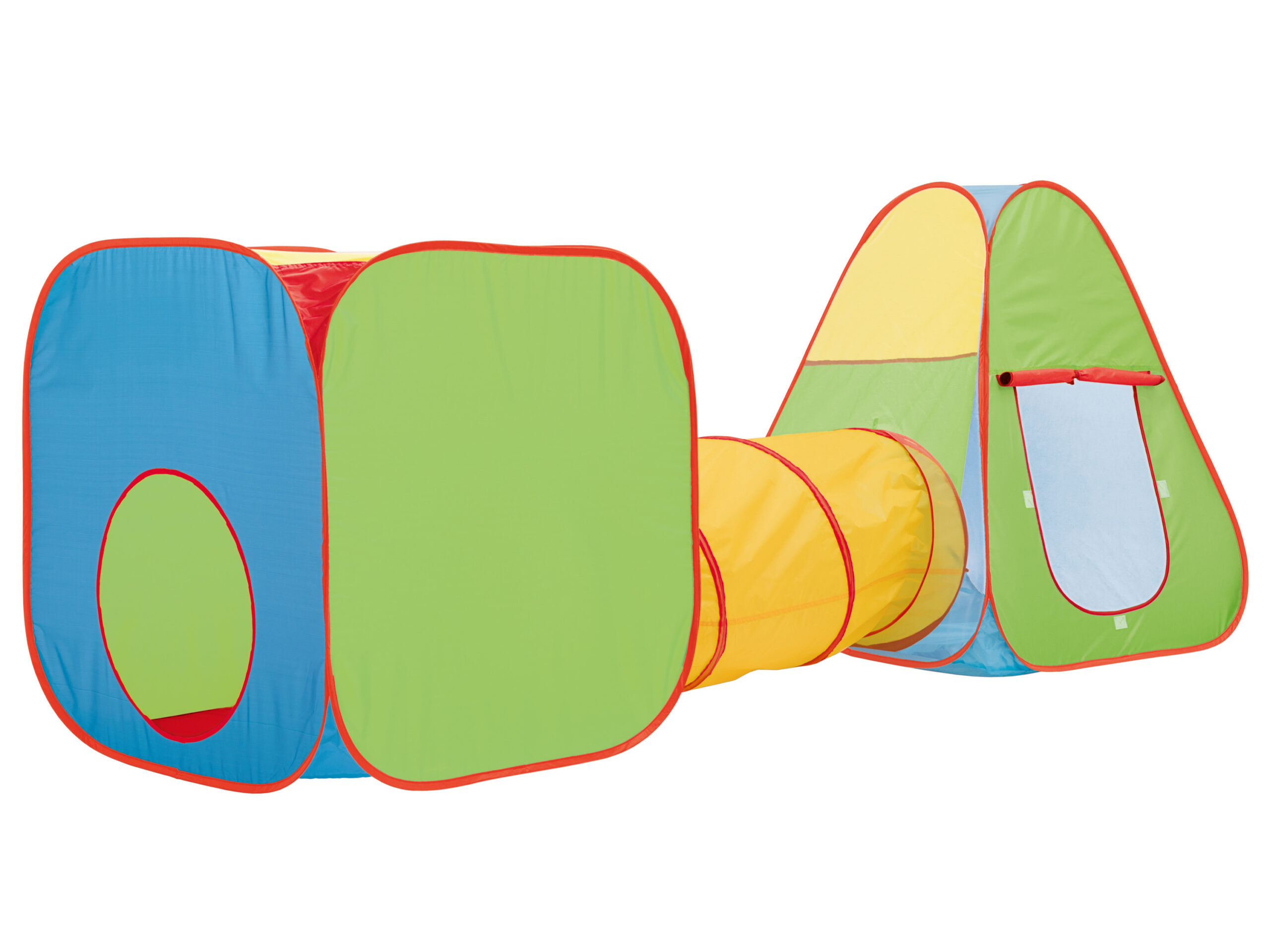 Playtive Speeltent met tunnel (groen/geel/blauw/rood) (4052916416051)