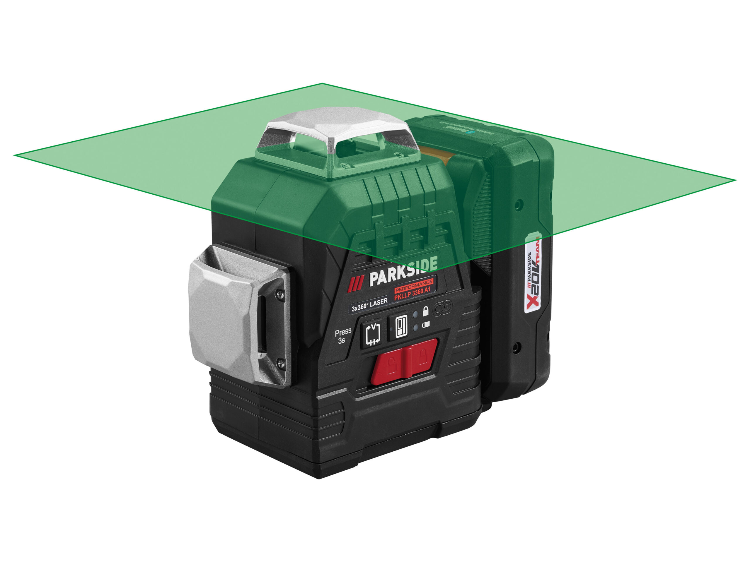 PARKSIDE PERFORMANCE Accu-kruislijnlaser 20 V met accu en lader (4052916521052)