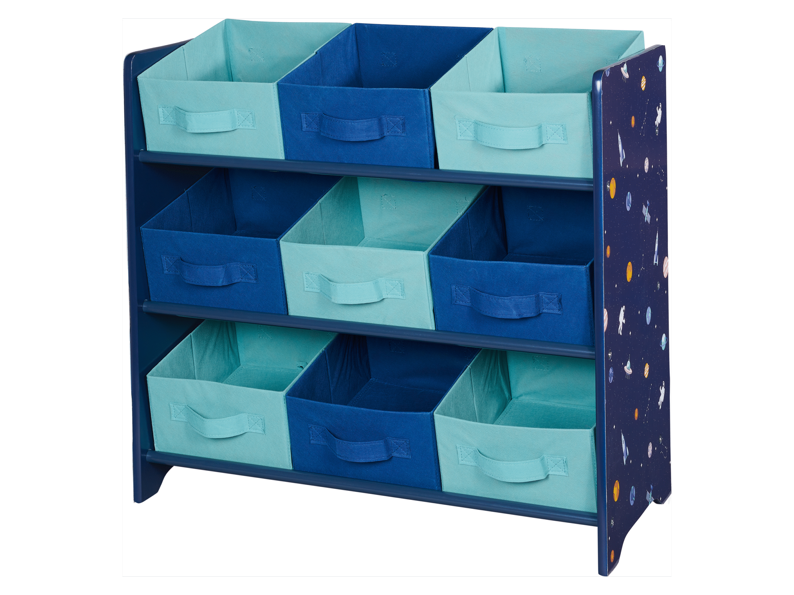 LIVARNO home Kast met textielboxen (Blauw) (4052916547793)