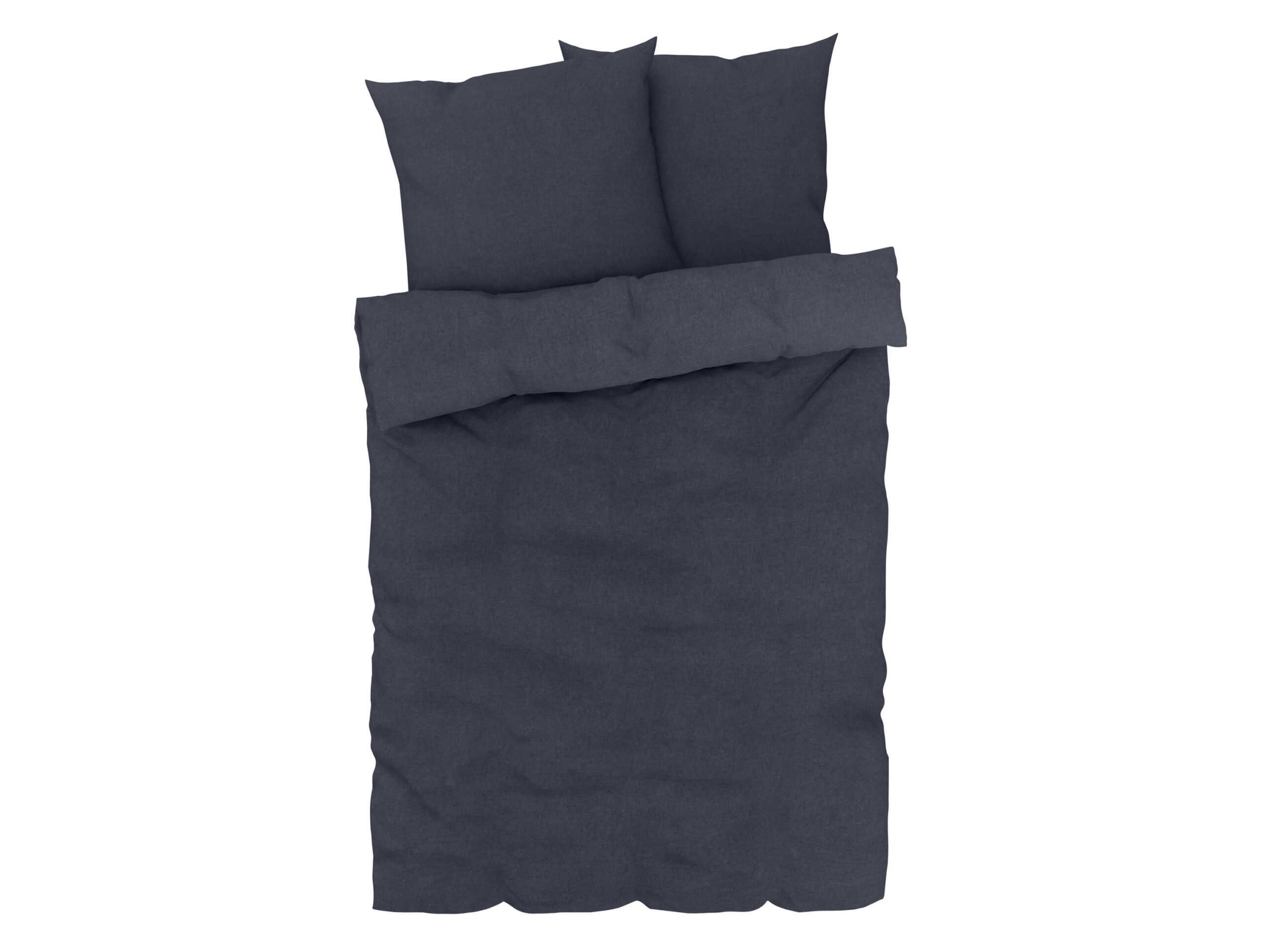 LIVARNO home Linnen dekbedovertrek 200 x 200 cm (Zwart/blauw) (4052916324806)