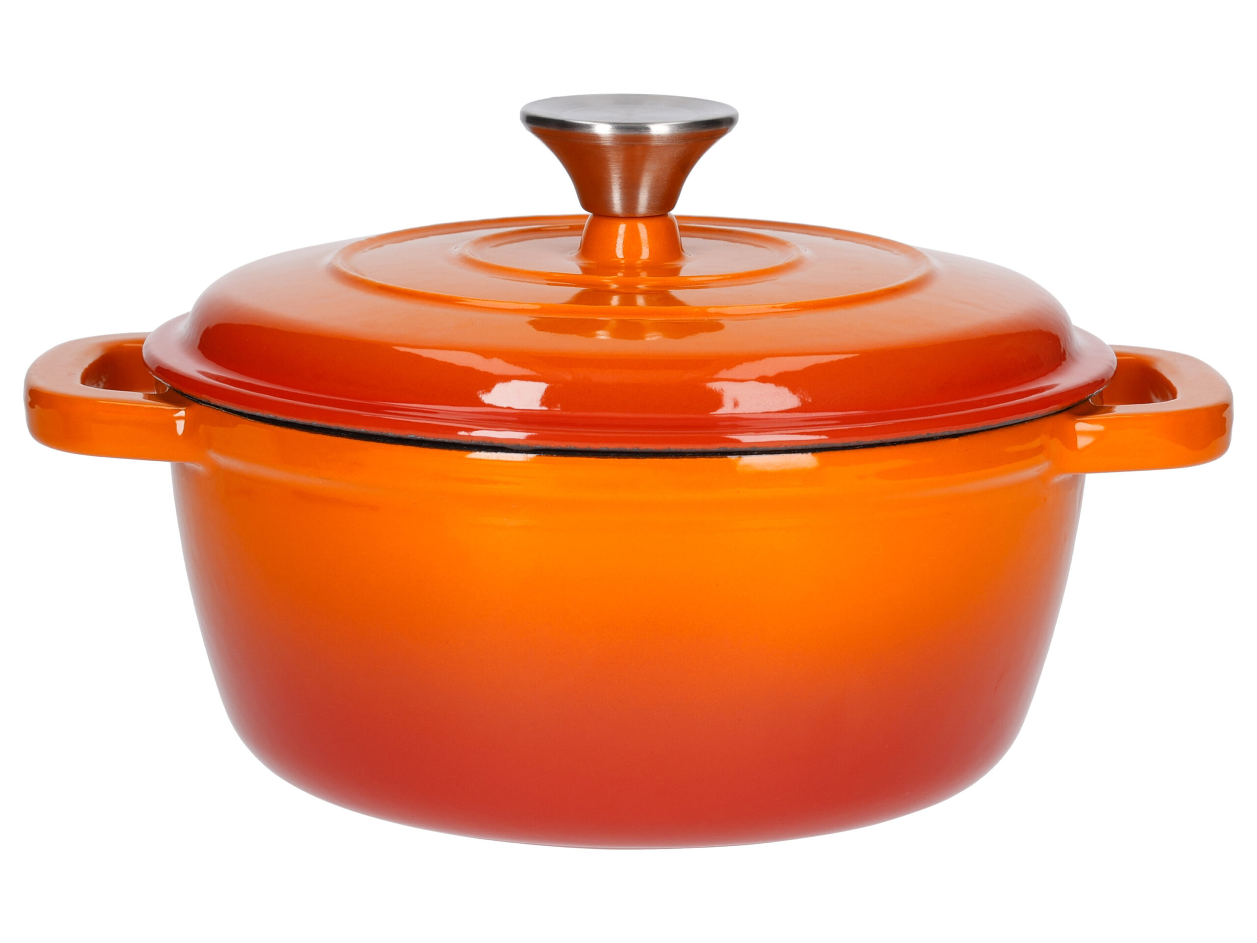 SILVERCREST Gietijzeren pan 22 cm 2,8 L (Oranje) (4052916658352)