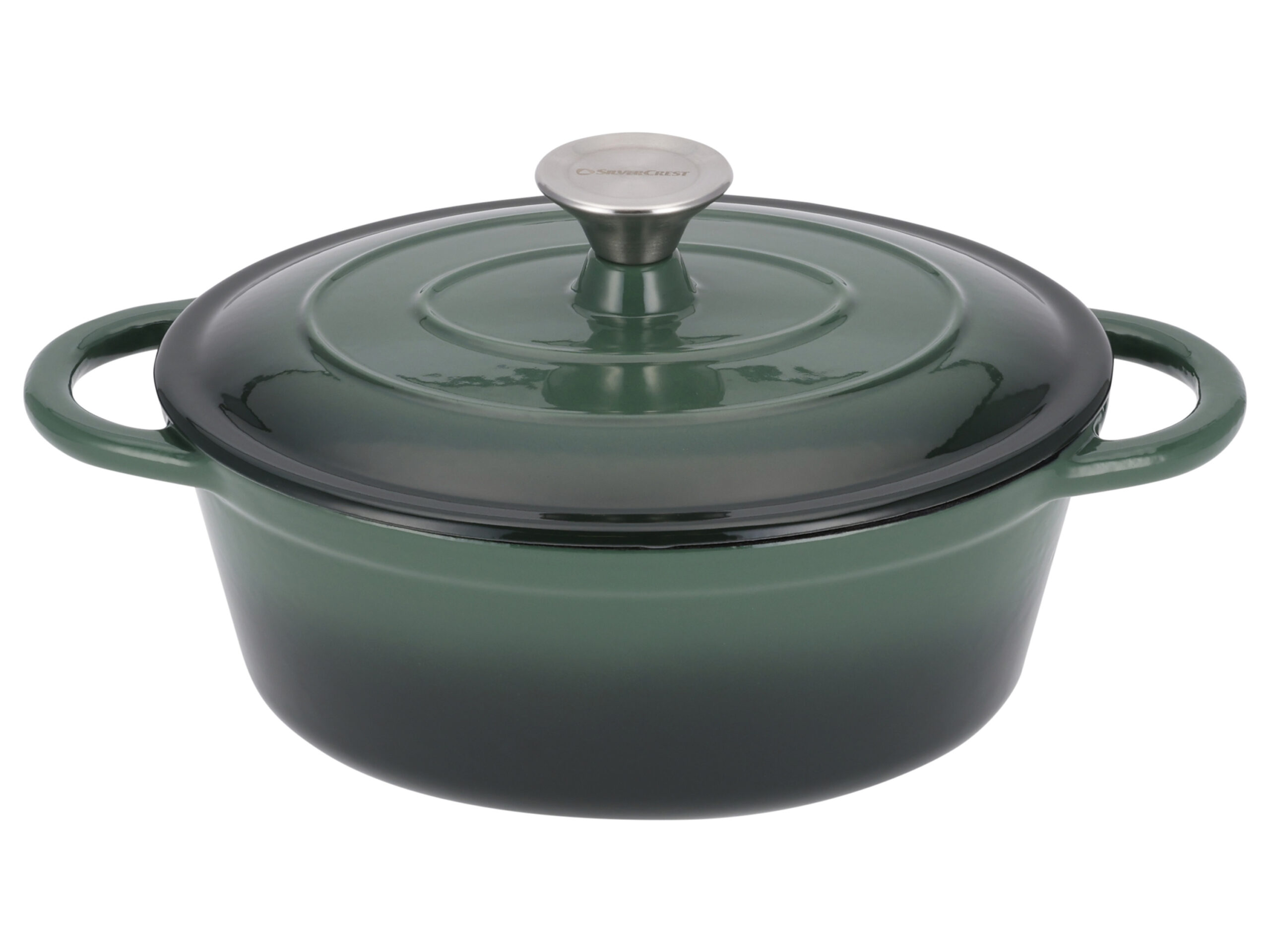 SILVERCREST Gietijzeren pan 25 cm 3 L (Groen) (4052916659052)