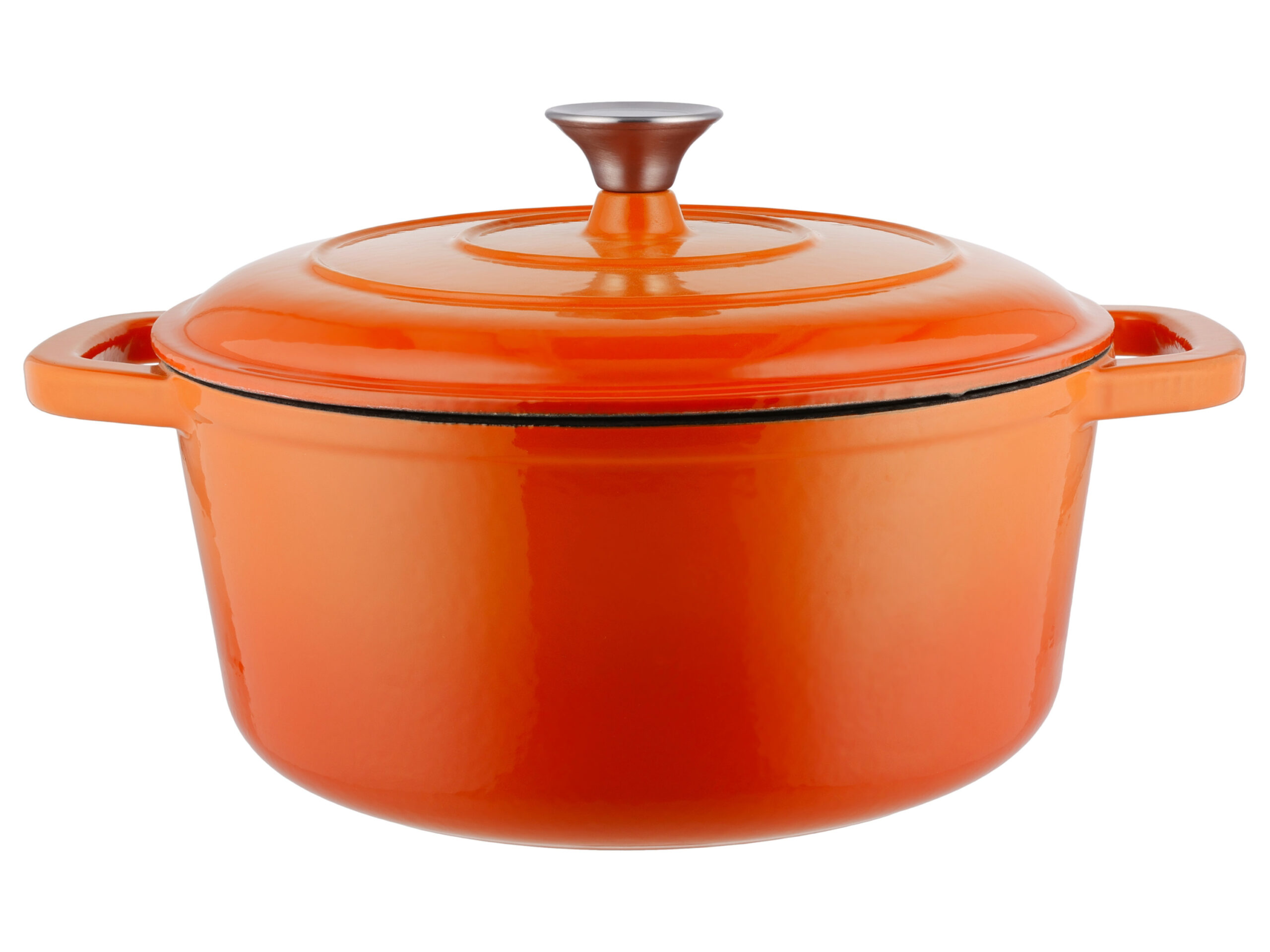 SILVERCREST Gietijzeren pan 28 cm 5,6 L (Oranje) (4052916658833)