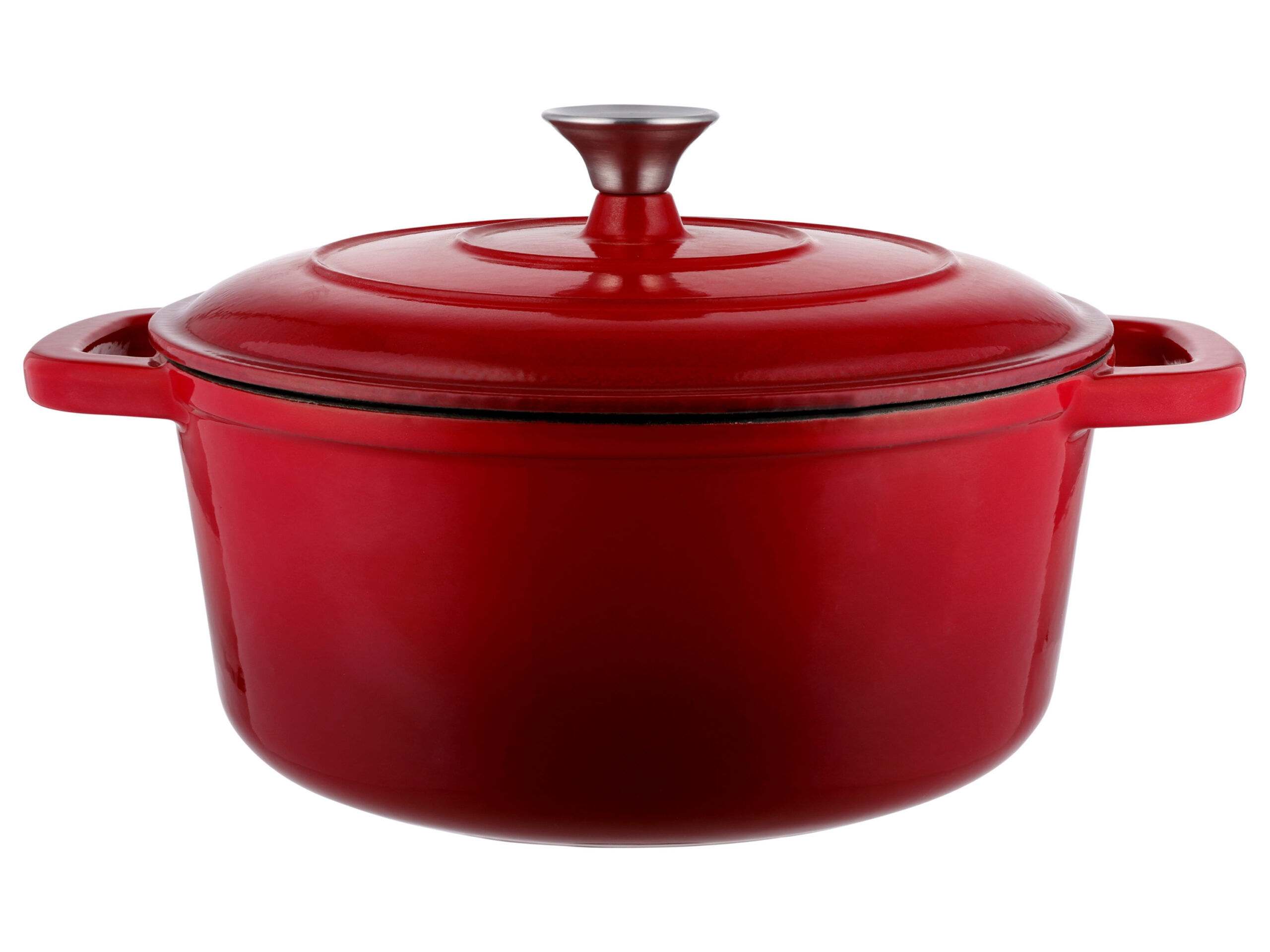 SILVERCREST Gietijzeren pan 28 cm 5,6 L (Rood) (4052916658857)