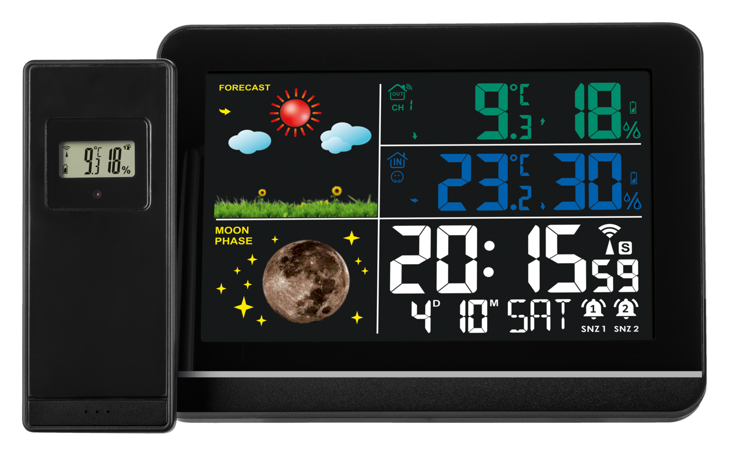 LIVARNO home Draadloos weerstation (Zwart) (4052916709351)