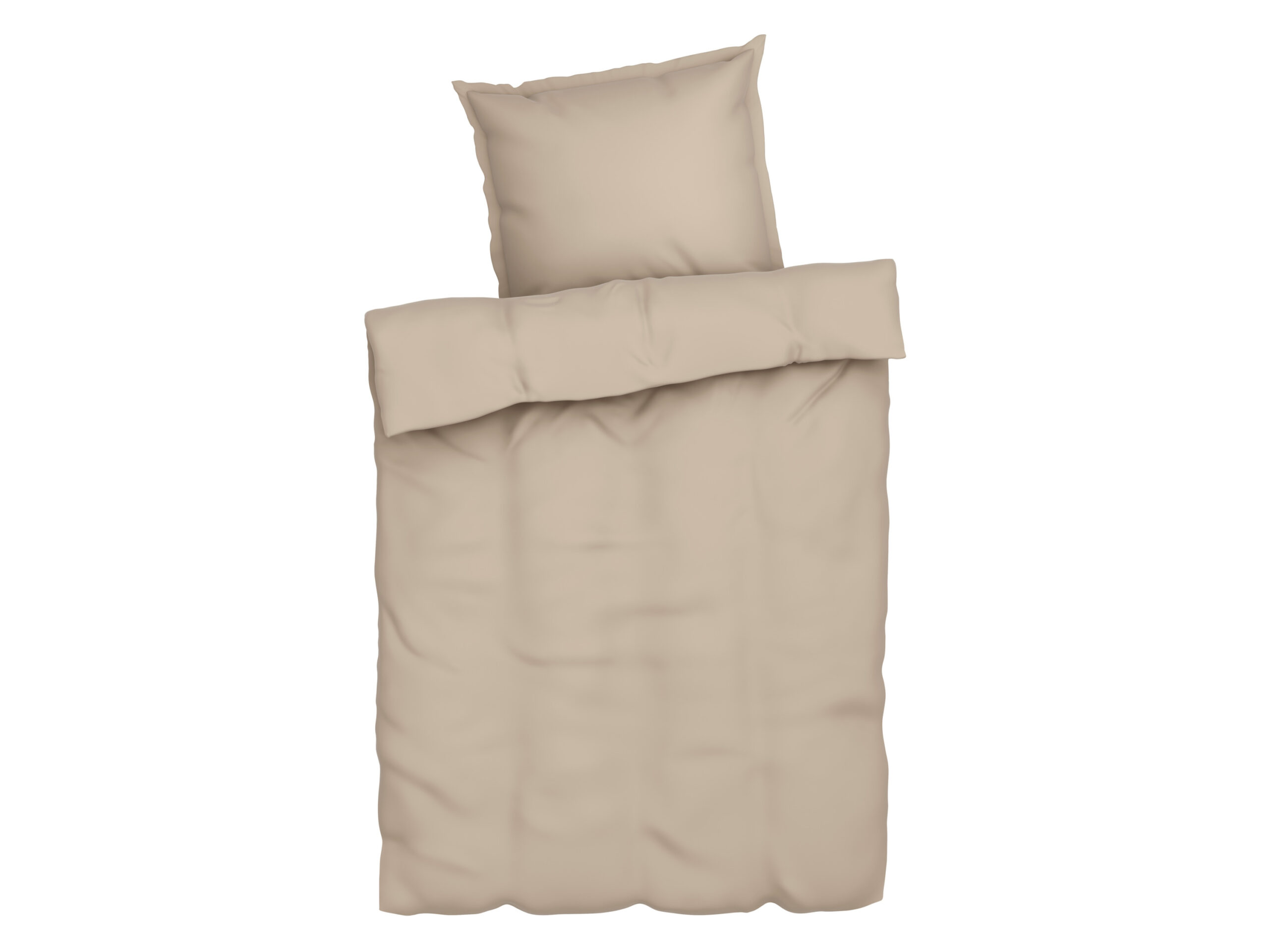 LIVARNO home Lyocell satijnen dekbedovertrek 140 x 200 cm (Beige) (4052916587577)