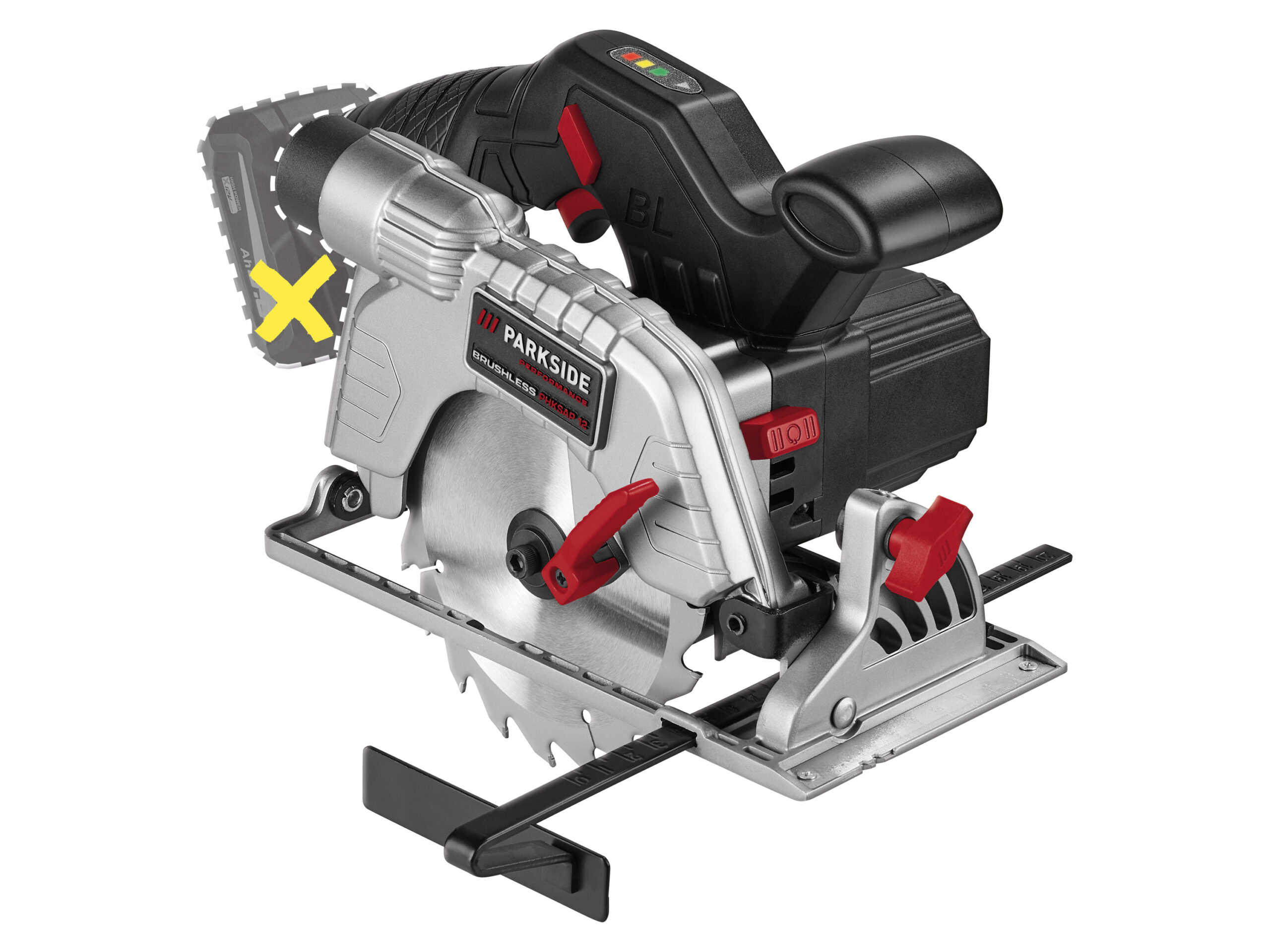 PARKSIDE PERFORMANCE Accu-cirkelzaag 12 V zonder accu en lader (4052916672143)