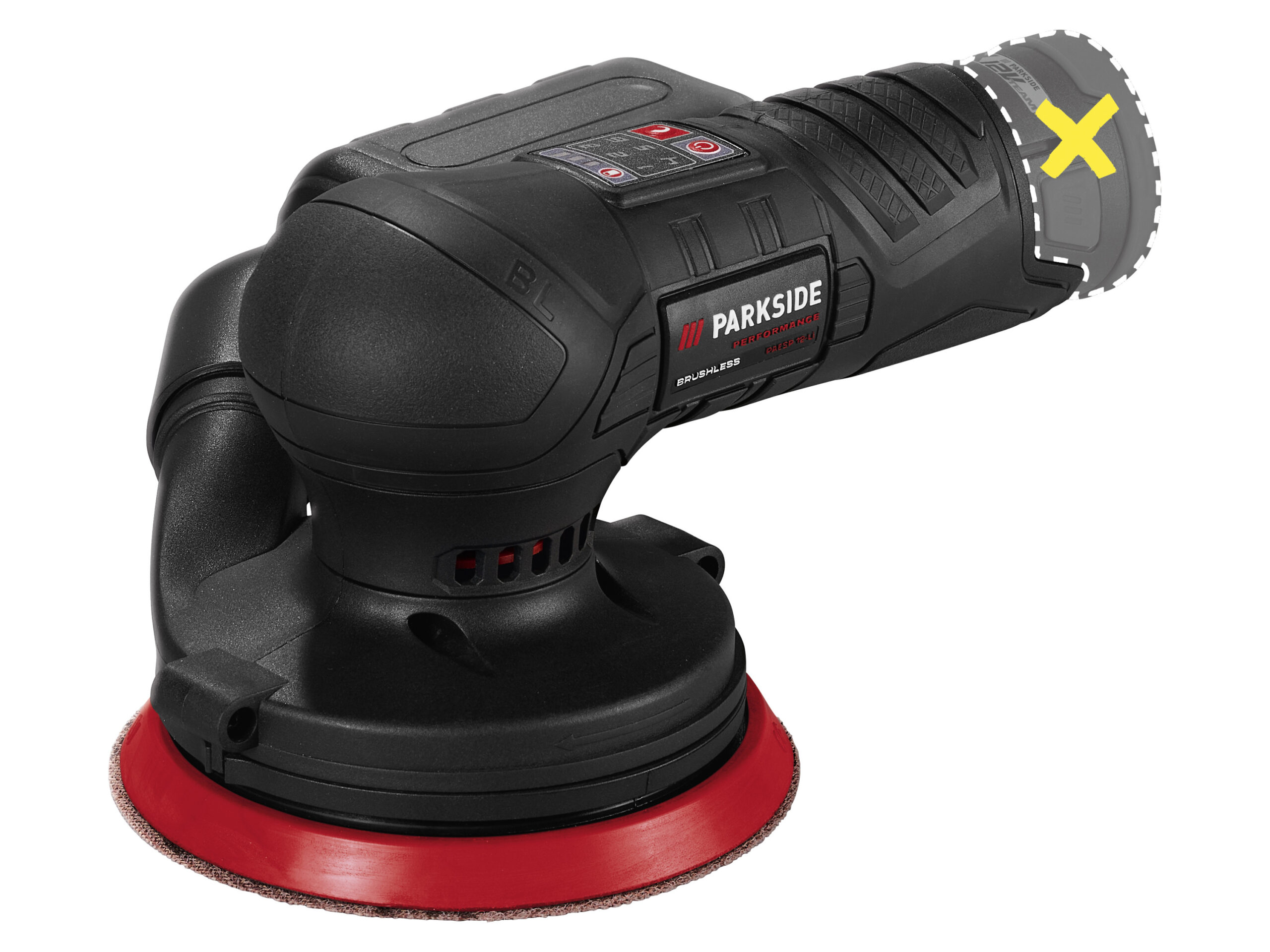 PARKSIDE PERFORMANCE Accu-excentrische schuurmachine of -vlakschuurmachine 12 V zonder accu en lader (Excentrische schuurmachine) (4052916575895)