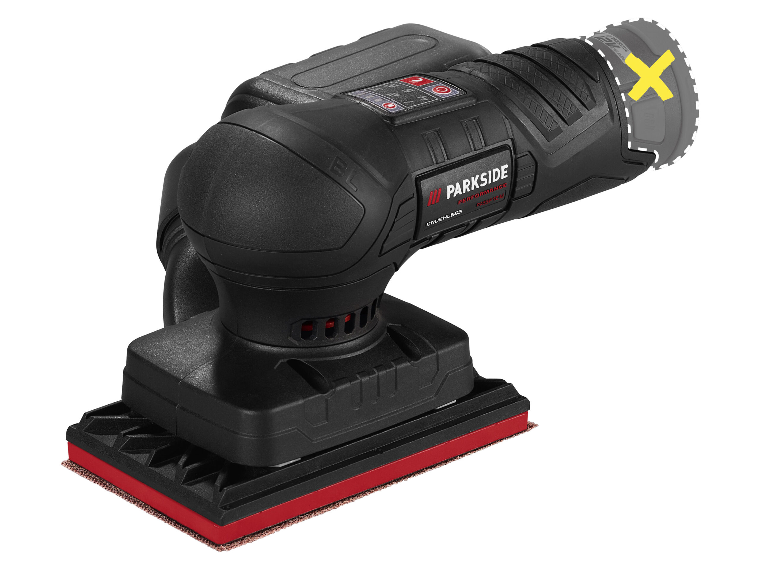 PARKSIDE PERFORMANCE Accu-excentrische schuurmachine of -vlakschuurmachine 12 V zonder accu en lader (Vlakschuurmachine) (4052916575901)