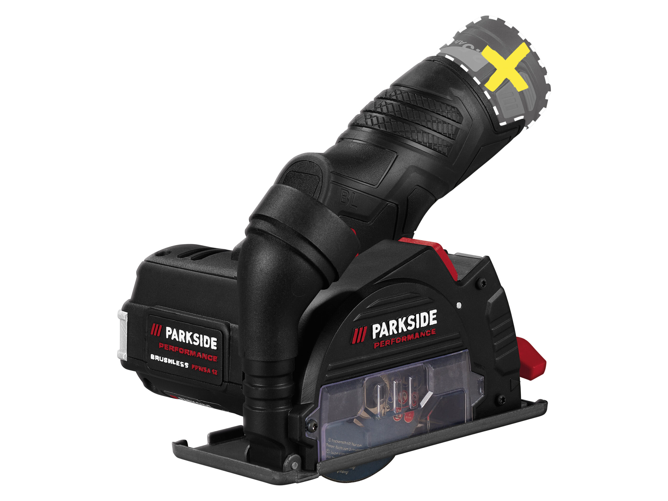 PARKSIDE PERFORMANCE Accu-haakse slijper 12 V zonder accu en lader (4052916575925)