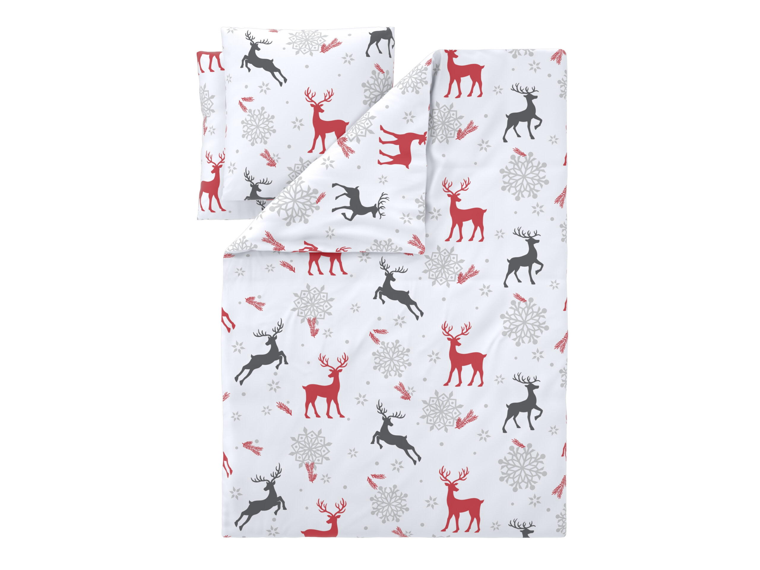 LIVARNO Fleece dekbedovertrek 240 x 220 cm (Hert wit) (4052916820766)