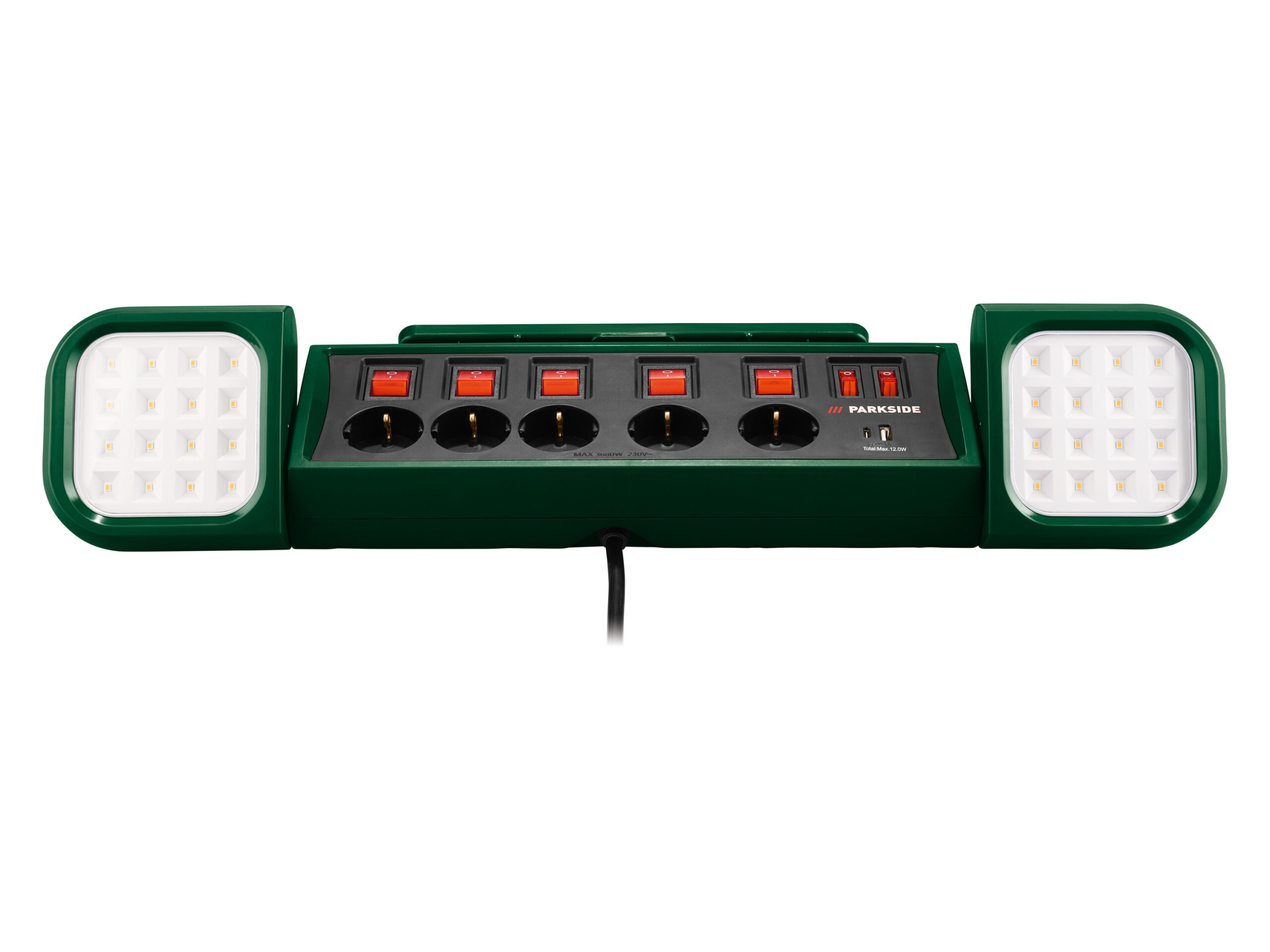PARKSIDE LED-werklamp met stekkerdoos (4052916771839)