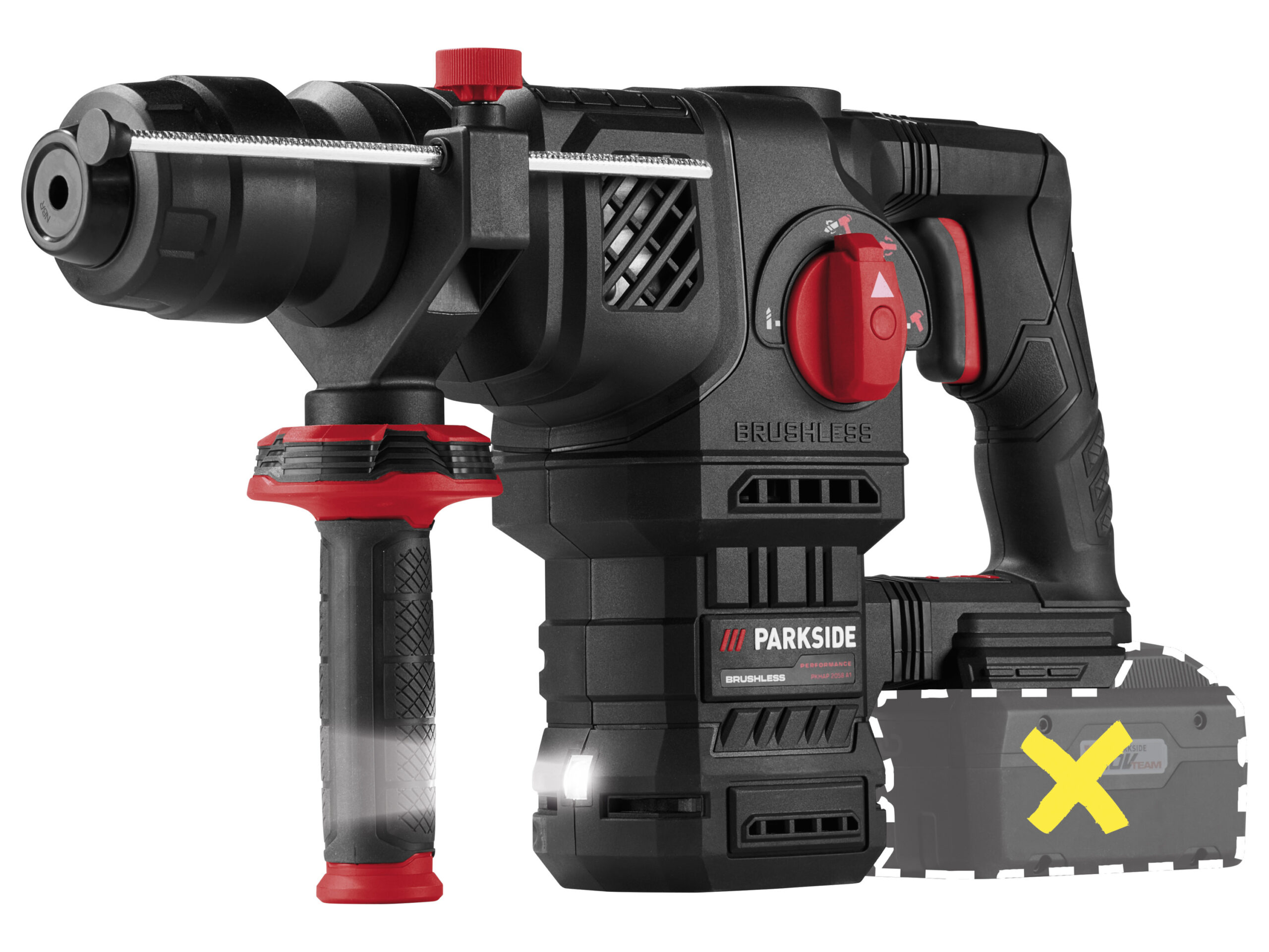 PARKSIDE PERFORMANCE 20 V Accu-combihamer PKHAP 2058 A1, zonder accu en oplader. (4052916855843)