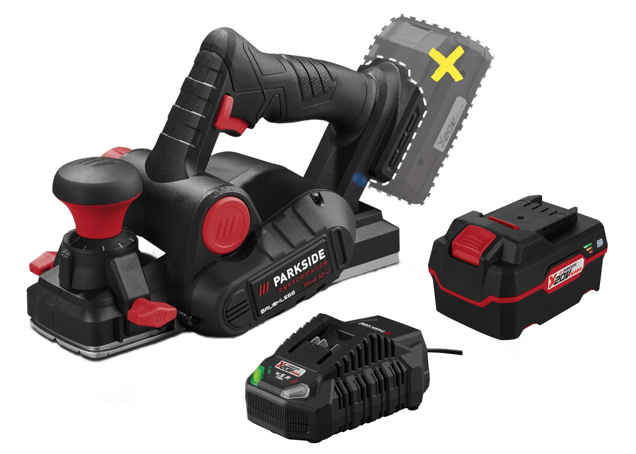 PARKSIDE PERFORMANCE Accu-schaafmachine 20 V met accu en lader