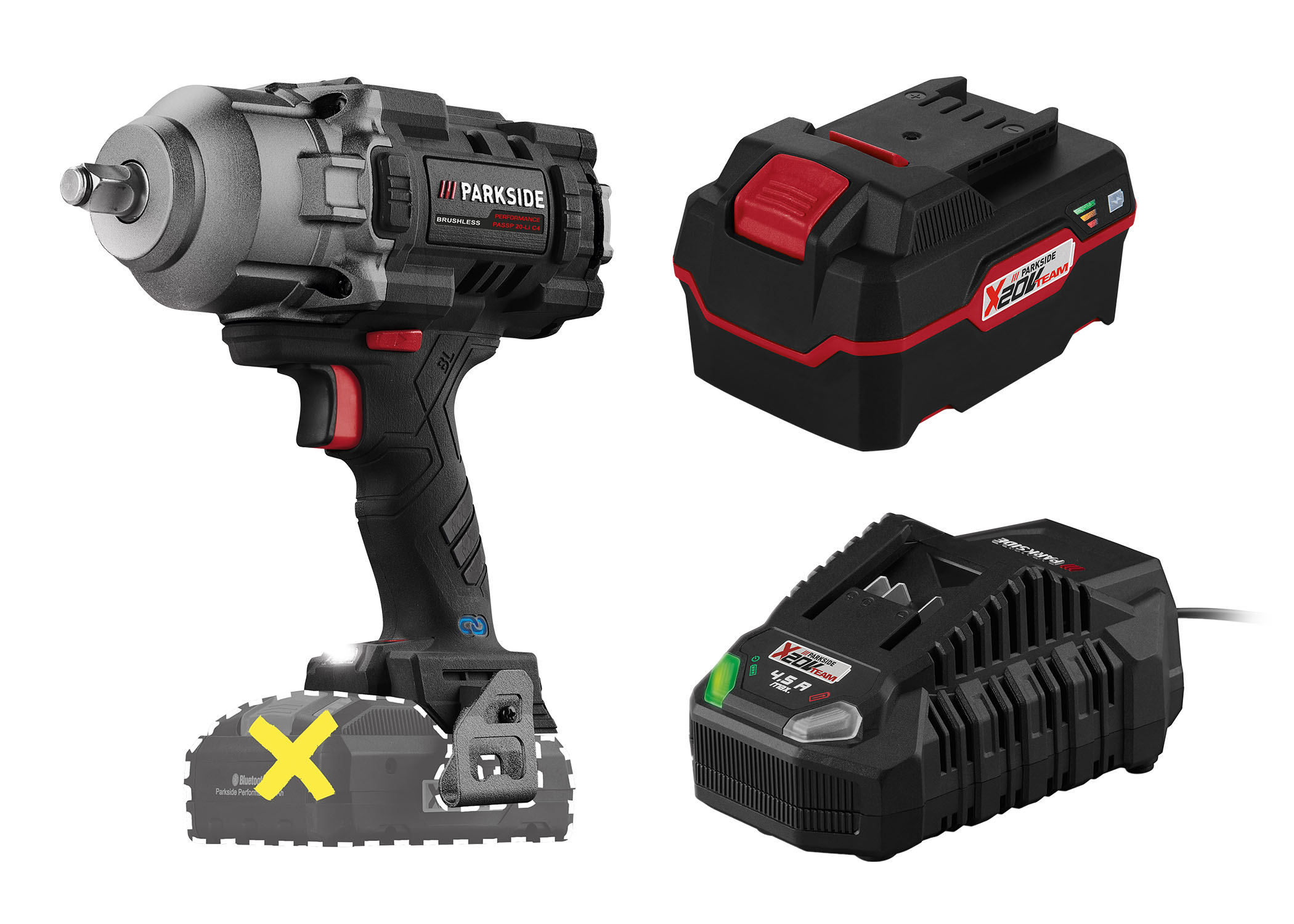 PARKSIDE PERFORMANCE Accu-slagmoersleutel 1/2