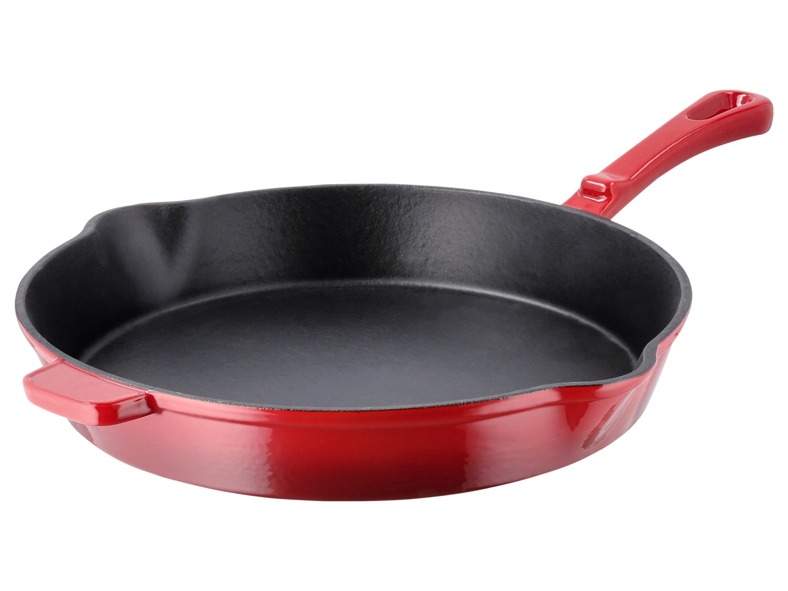 SILVERCREST Gietijzeren koekenpan 30 cm (Rood) (4052916658536)