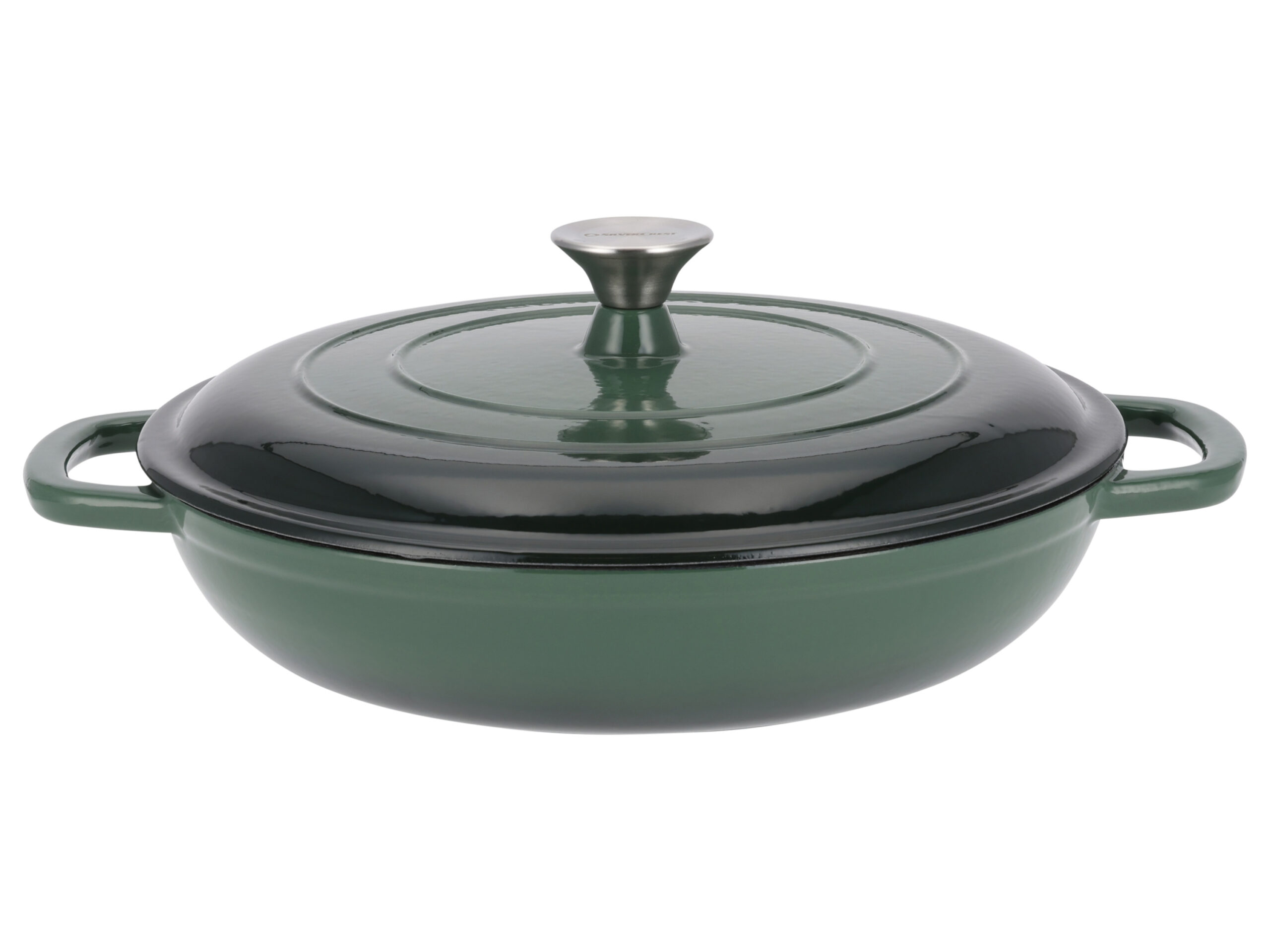 SILVERCREST Gietijzeren pan 30 cm 3,7 L (Groen) (4052916658895)