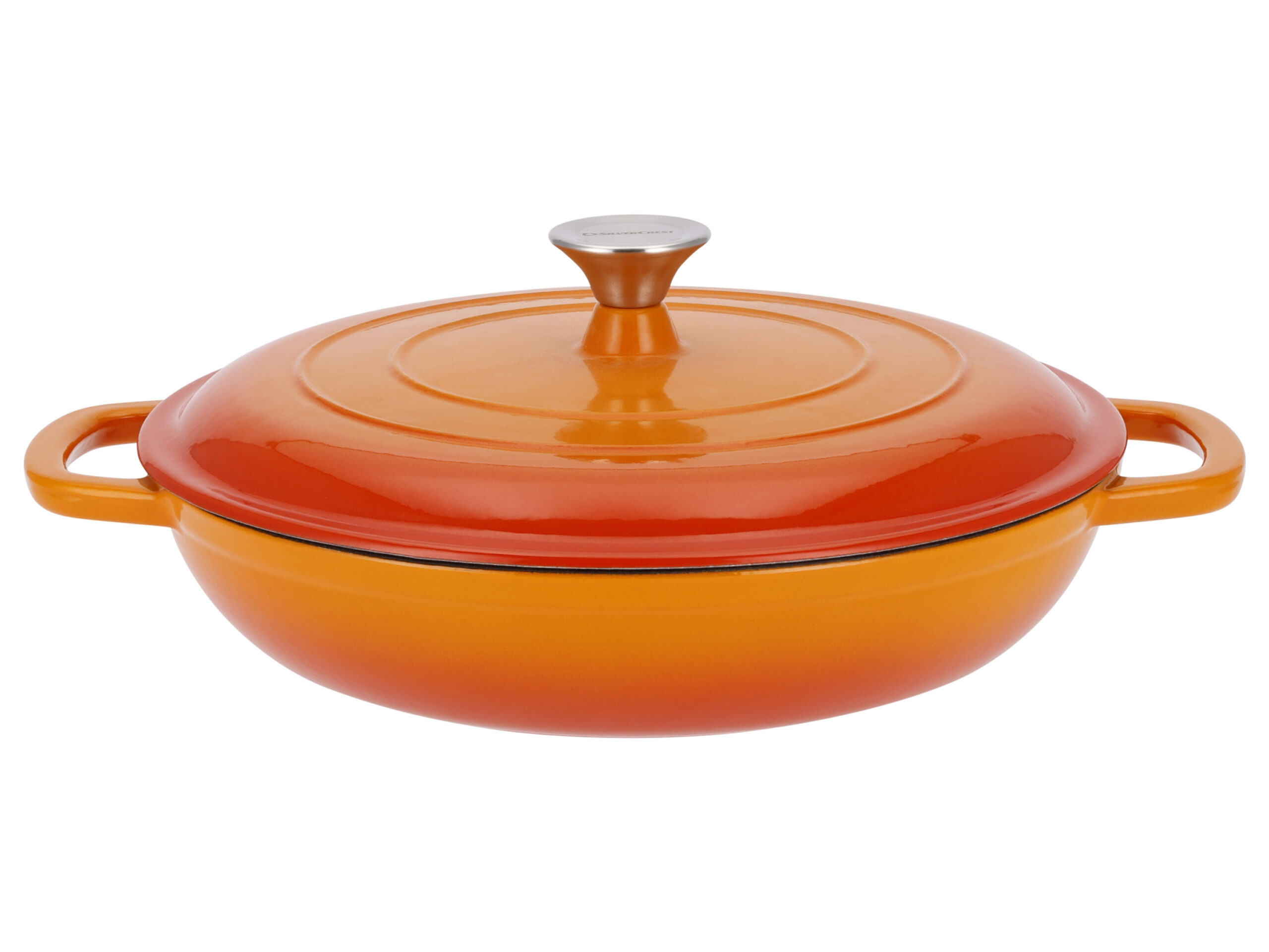 SILVERCREST Gietijzeren pan 30 cm 3,7 L (Oranje) (4052916658888)