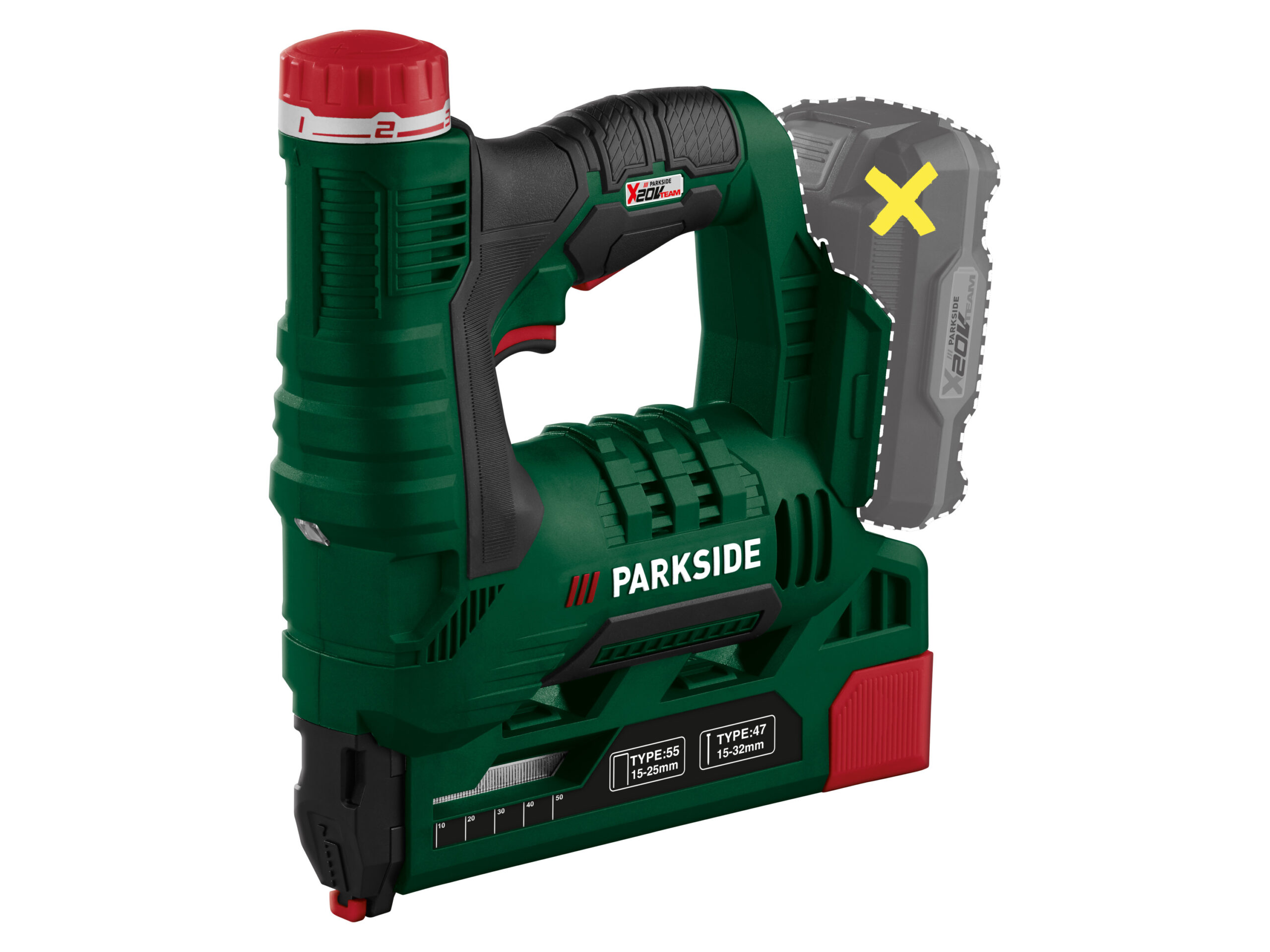 PARKSIDE Accu-tacker 20 V zonder accu en lader (4052916876411)