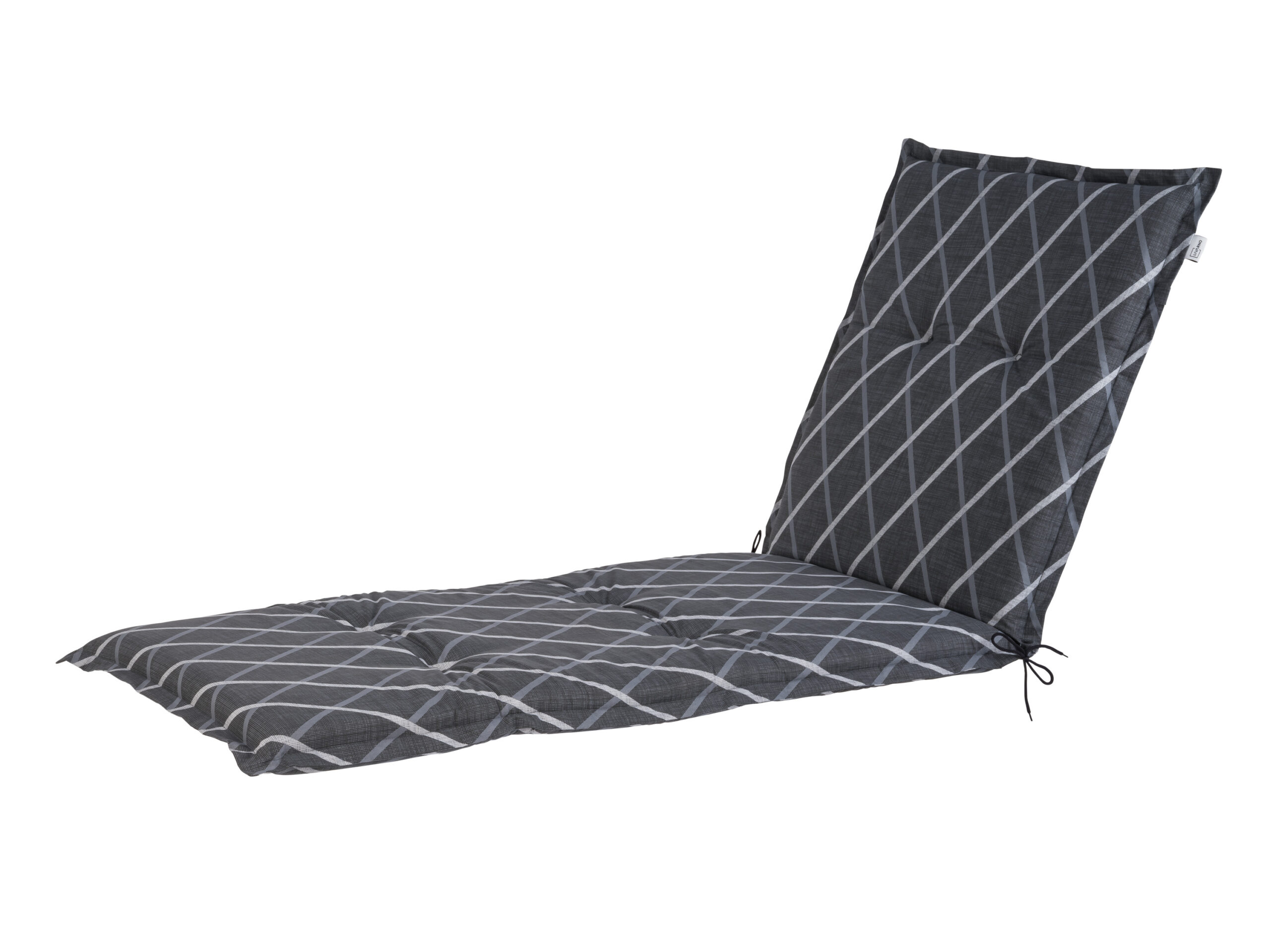 LIVARNO Ligbedkussen Valencia/Miami 187 x 58 cm (Antraciet/gestreept) (4054599112794)