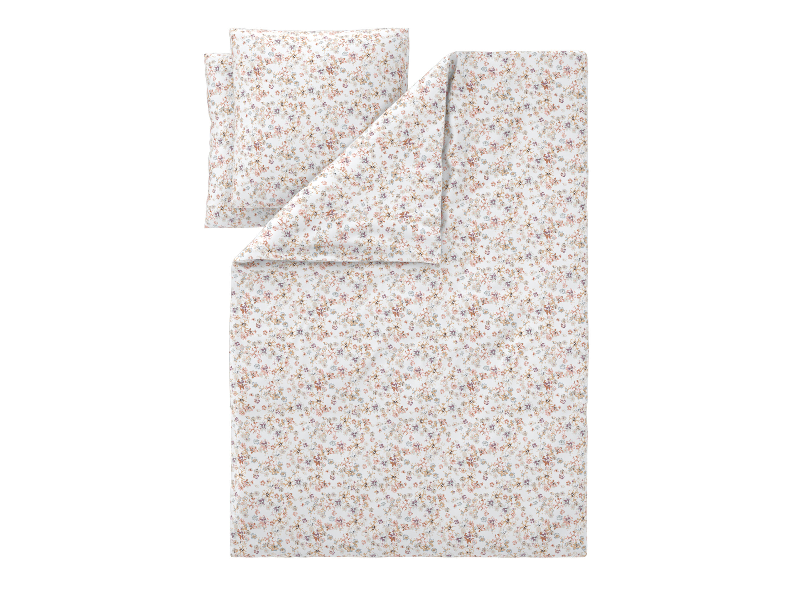 LIVARNO Satijnen beddengoed, 200 x 200 cm (Bloemen/wit) (4052916926437)