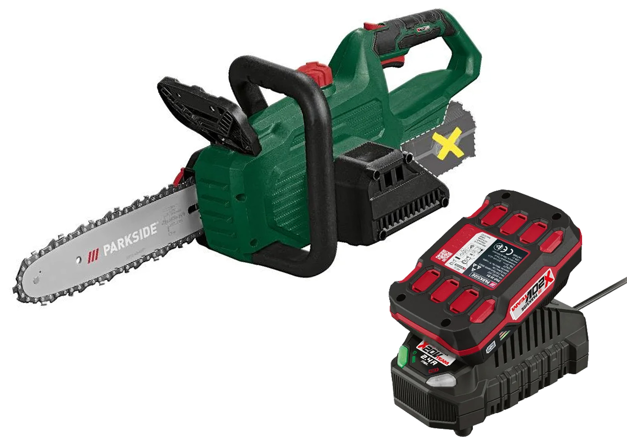 PARKSIDE Accu-kettingzaag 20 V met accu en lader