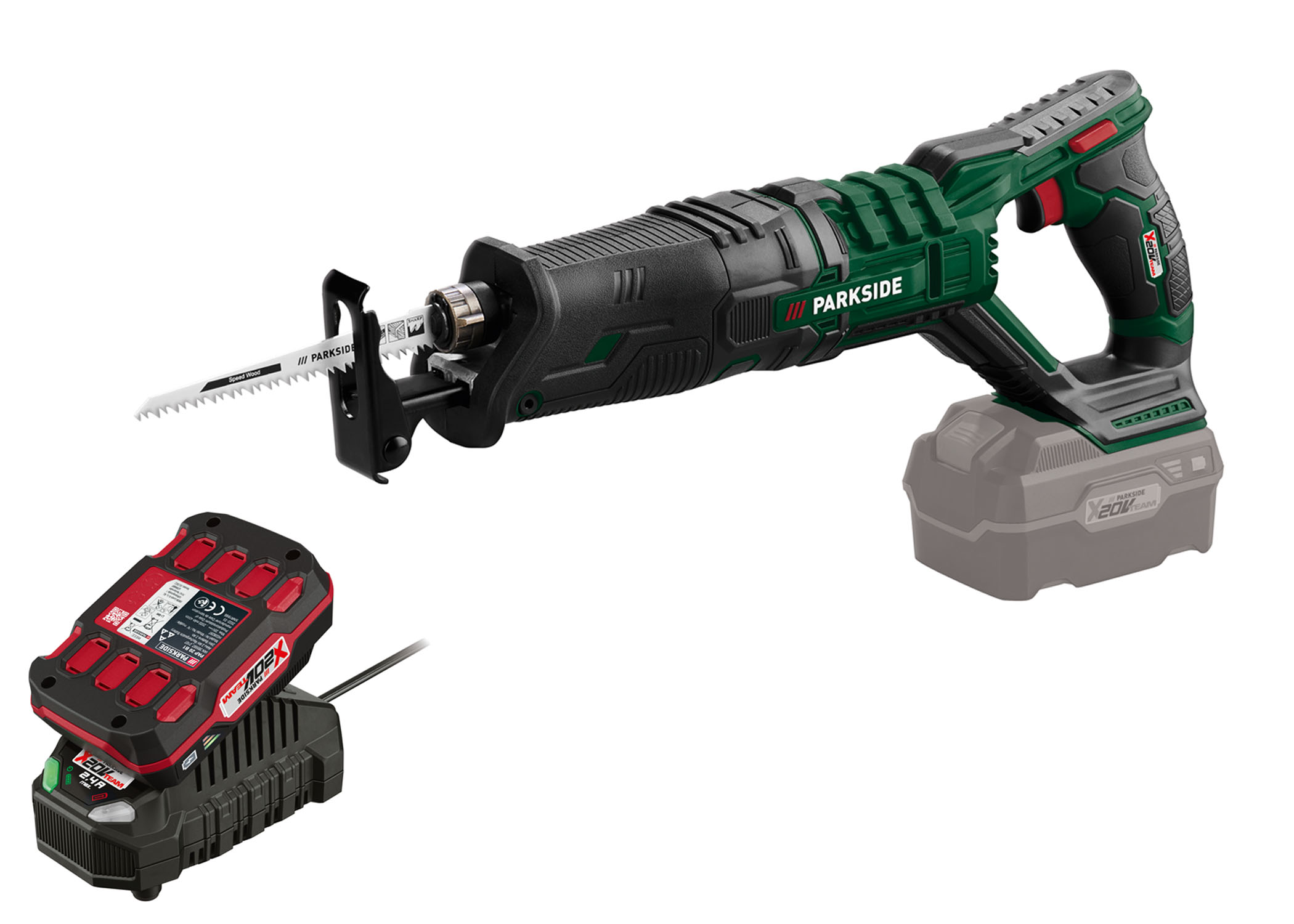 PARKSIDE Accu-reciprozaag 20 V met accu en lader