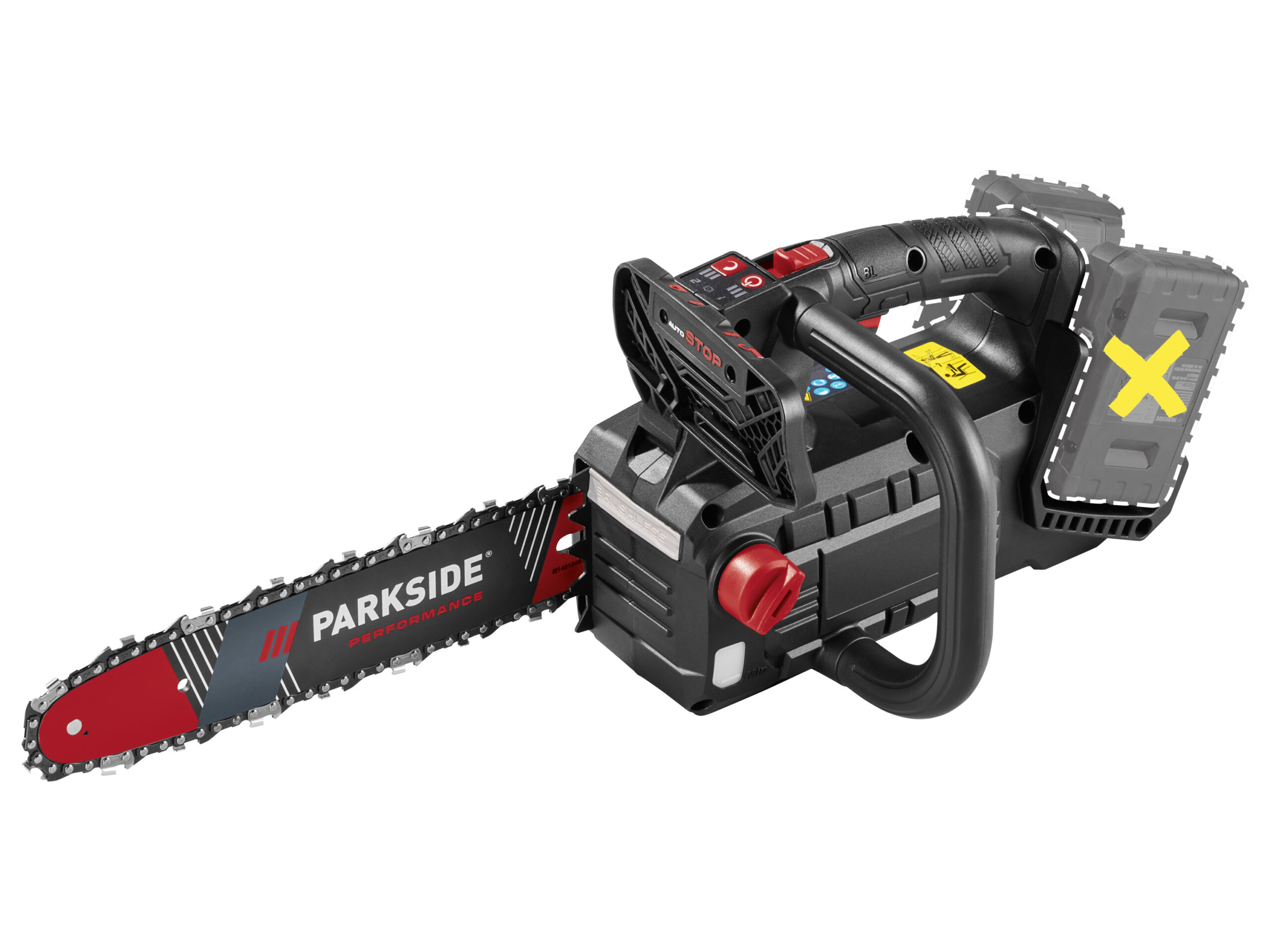 PARKSIDE PERFORMANCE Accu-kettingzaag 40 V zonder accu en lader (4052916878163)