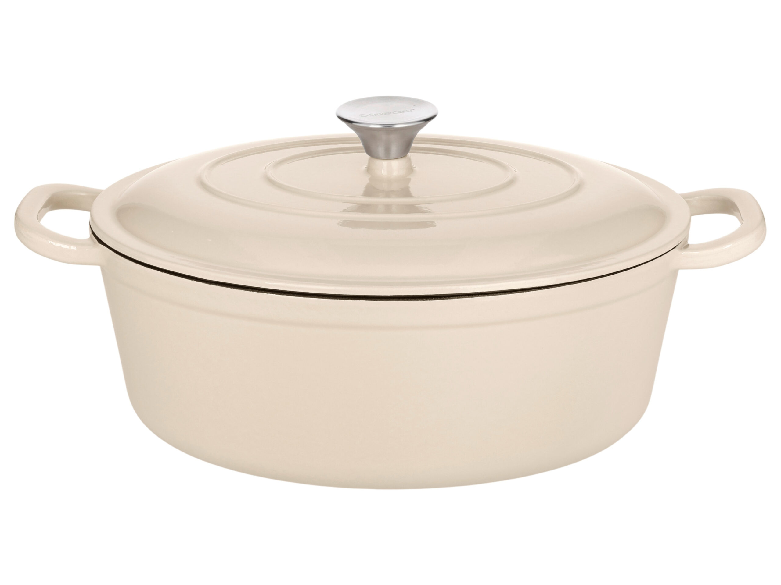 SILVERCREST Gietijzeren braadpan 29 cm 4,2 L (Beige) (4052916980972)