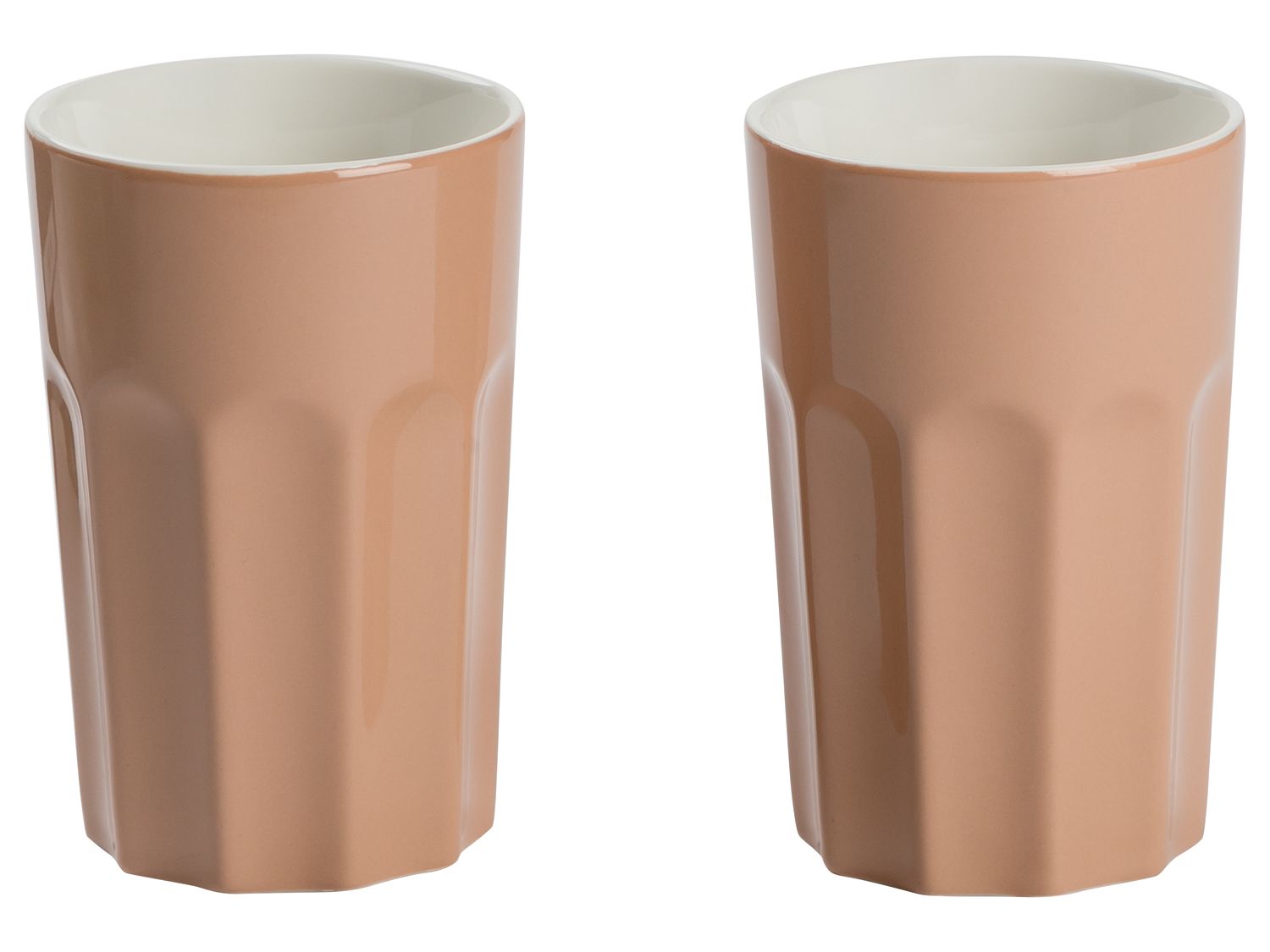 ERNESTO Bekers voor espresso, cappuccino of latte macchiato, porselein (Latte/beige) (4056233123715)