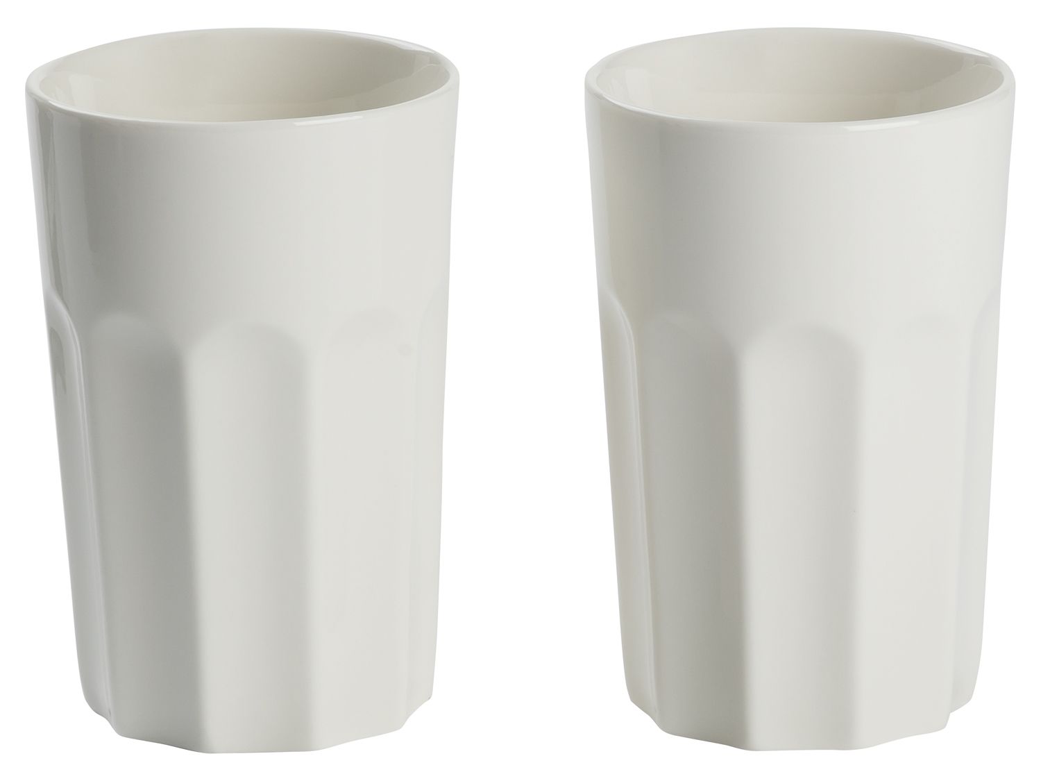 ERNESTO Bekers voor espresso, cappuccino of latte macchiato, porselein (Latte/wit) (4056233123746)