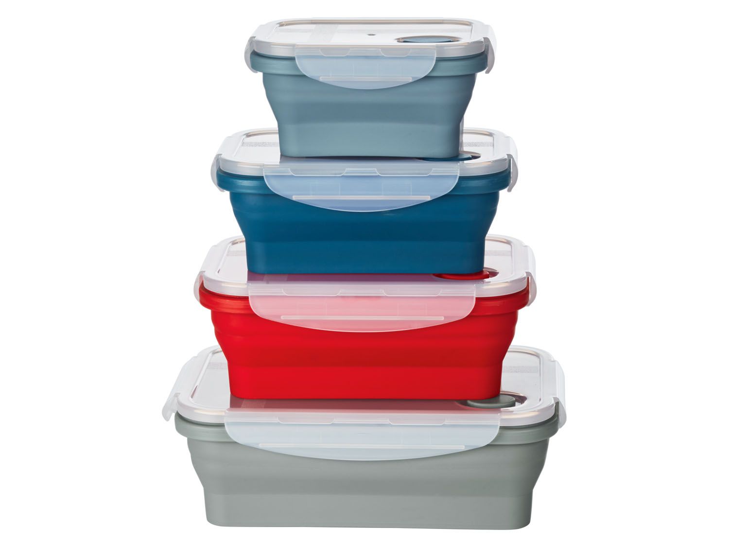 ERNESTO Bewaardozen, set van 4, opvouwbaar (4056233548341)