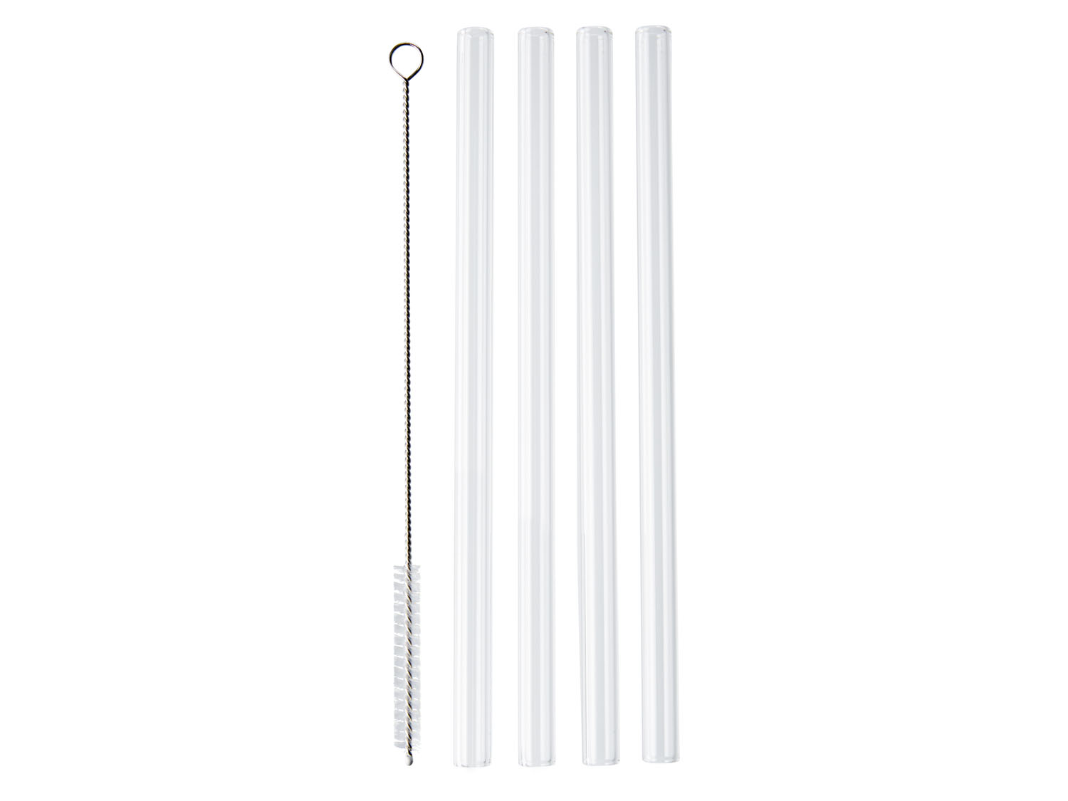 ERNESTO Herbruikbare drinkrietjes (4 stuks glazen rietjes 200 mm) (4055329076843)