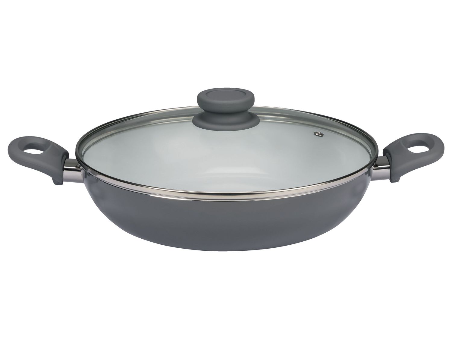 ERNESTO Keramische pan Ø28 cm, inhoud van 2,5 L, keramisch laagje (Grijs) (4056233076769)