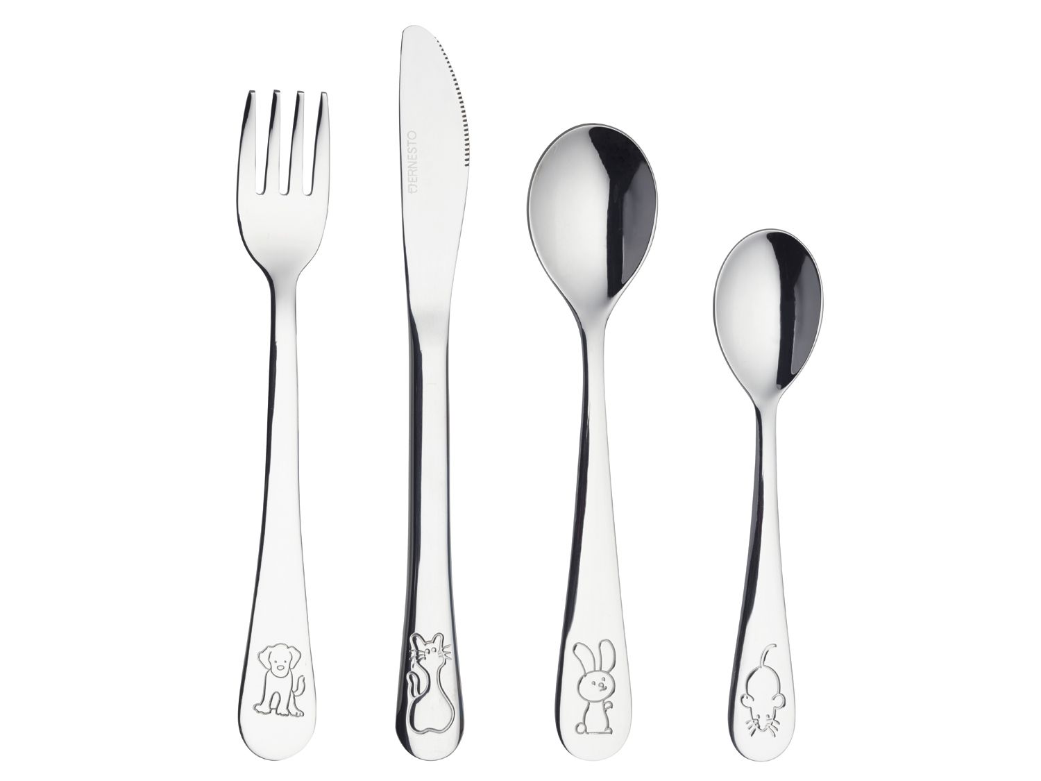 ERNESTO Kinderbestekset (Hond/kat/konijn/muis) (4304493076402)