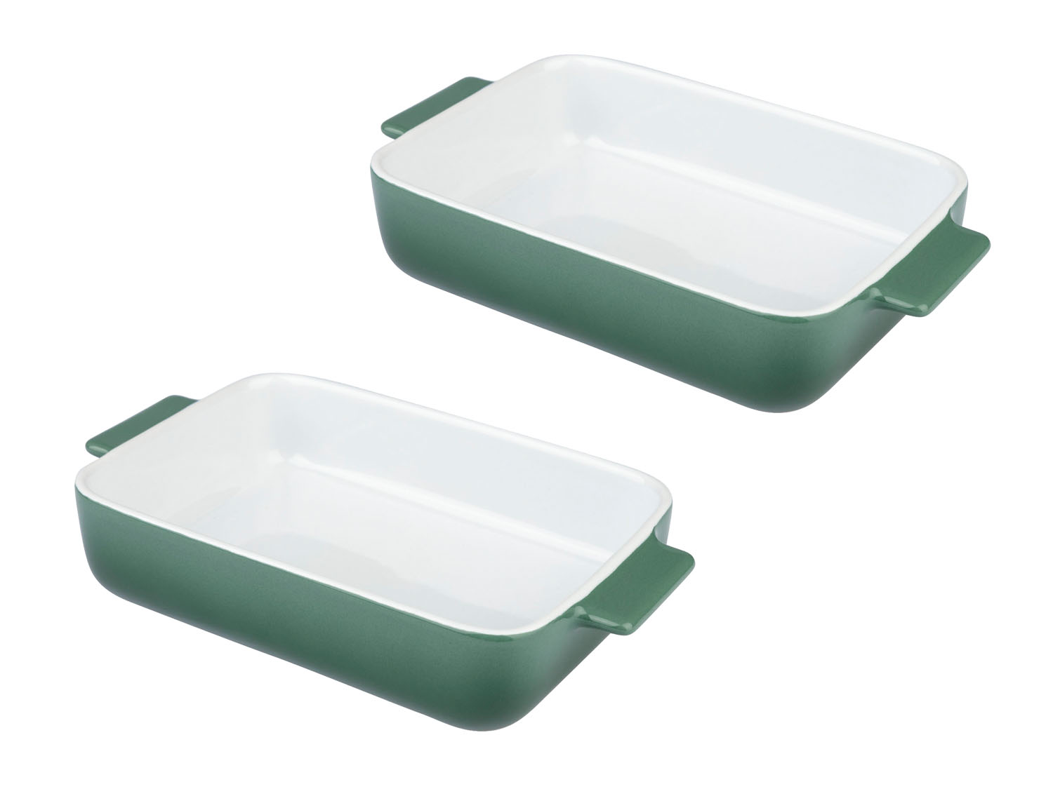 ERNESTO Ovenschalen (2x klein, donkergroen) (4055334767507)