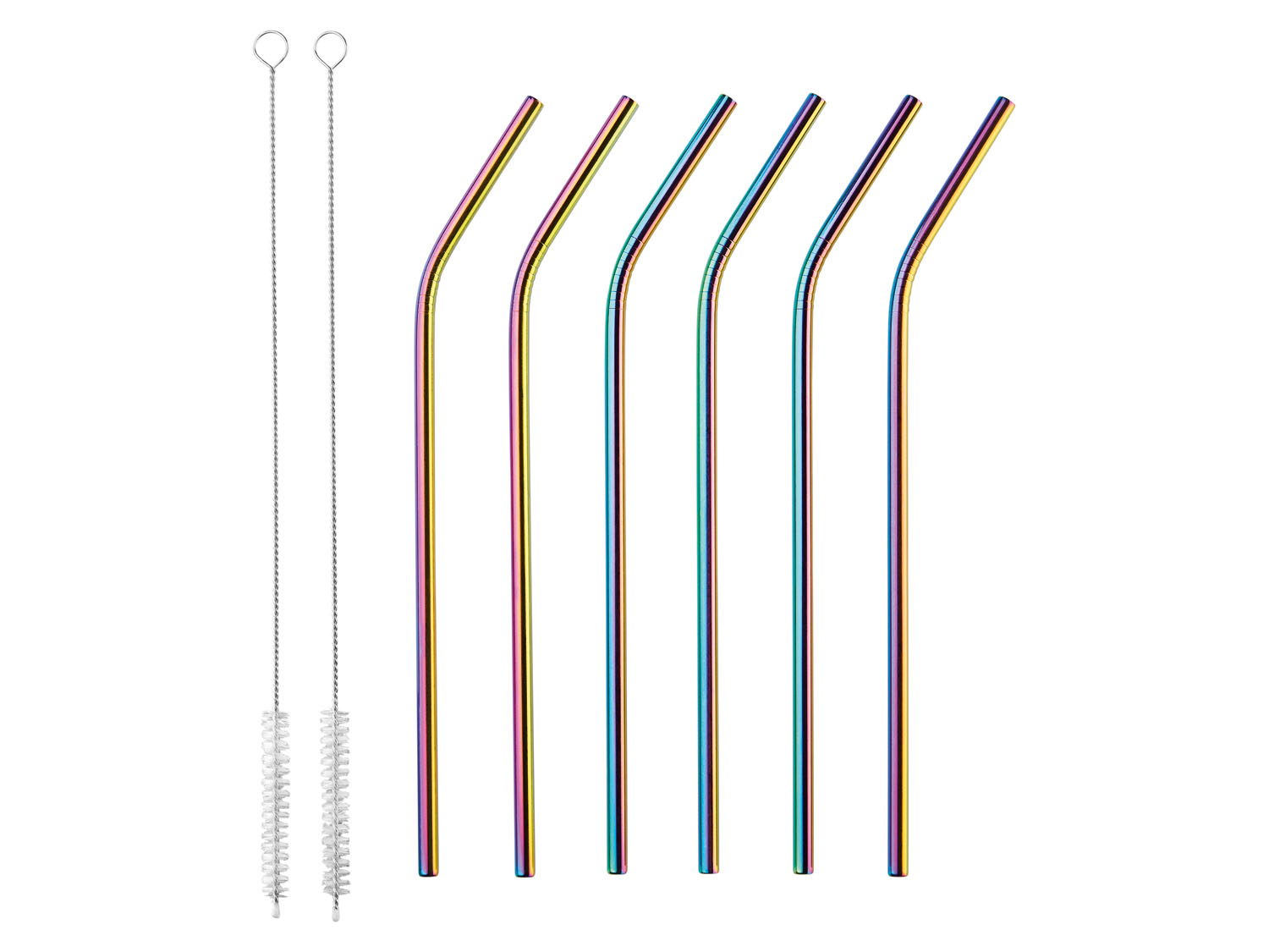 ERNESTO RVS rietjes of ijsblokjes (Gebogen/regenboogkleuren) (4055333048072)