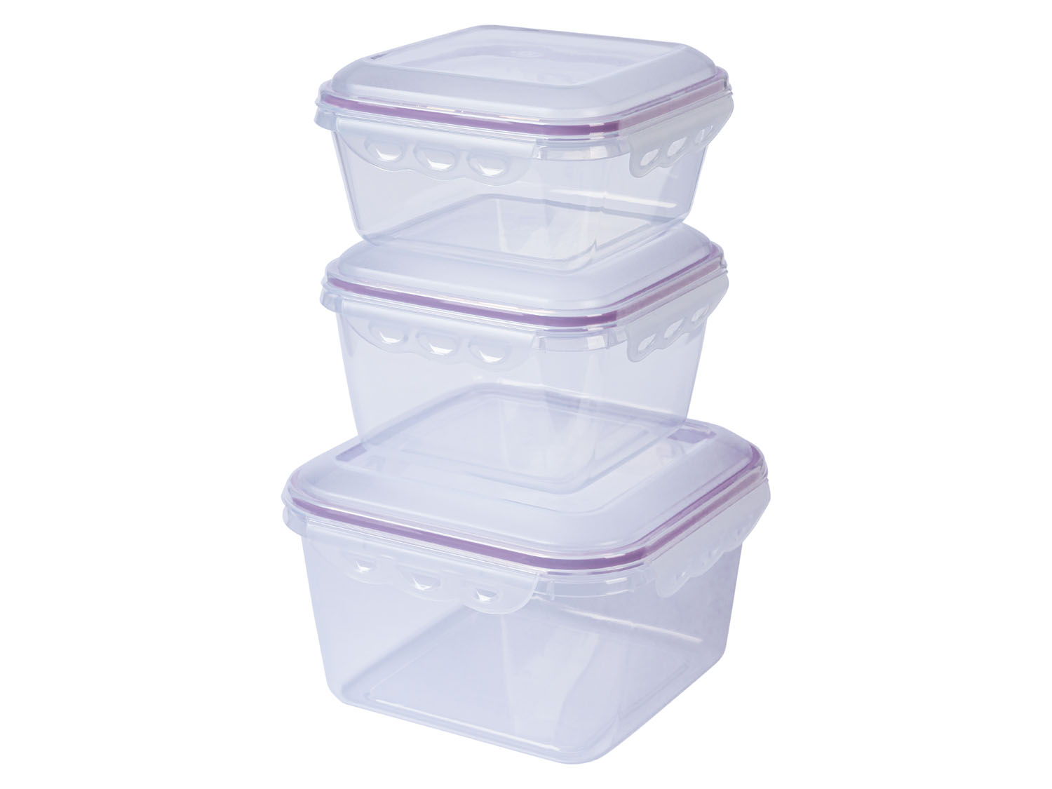 ERNESTO Set van 3 bewaardozen (Vierkant) (4055334576192)