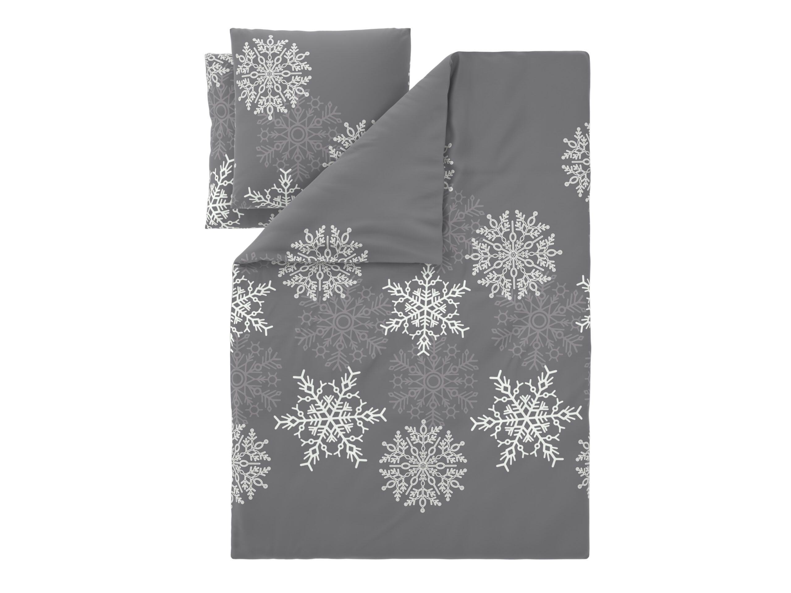 LIVARNO Fleece dekbedovertrek 240 x 220 cm (Sneeuwvlokken) (4052916820889)