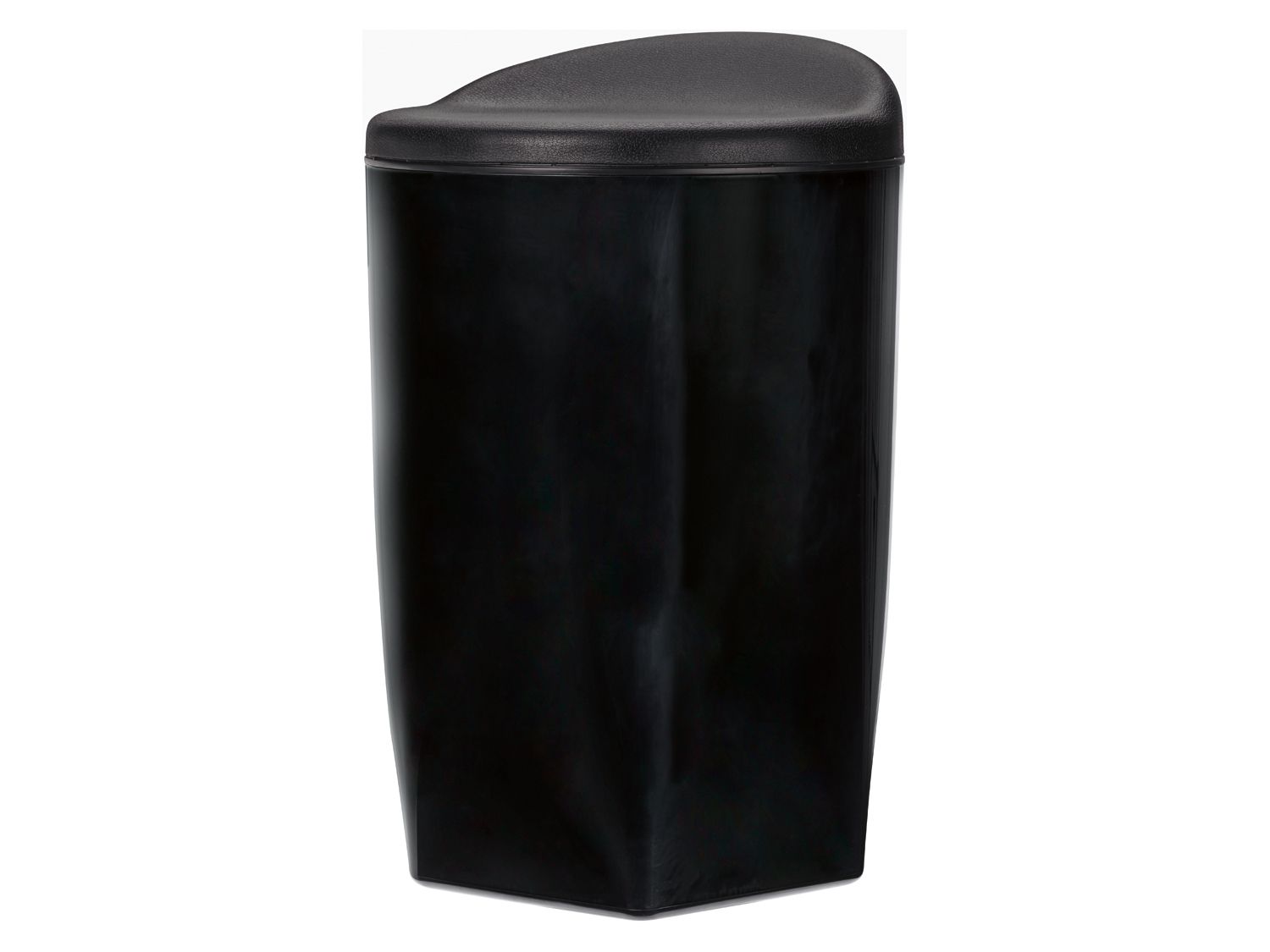 LIVARNO LIVING hocker, 33,5 x 53 cm, met opbergruimte en handgreepgat, gemaakt van kunststof (Zwart) (4056232952507)