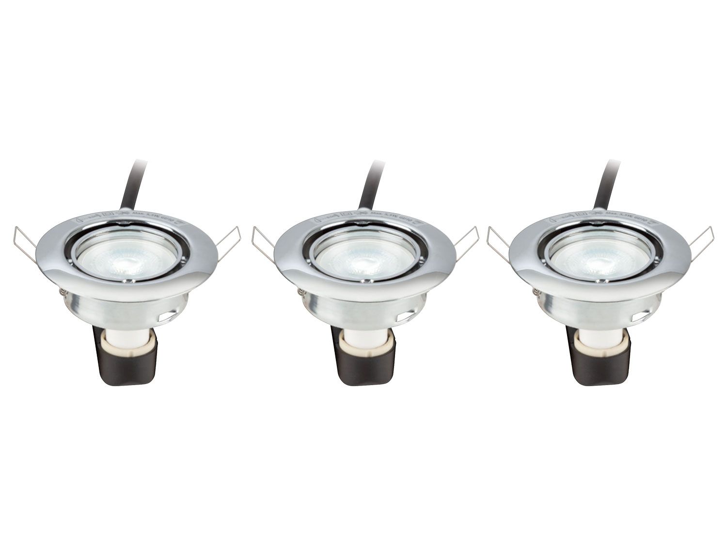 LIVARNO LUX 3 LED-inbouwspots - Zigbee Smart Home (Chroom) (4056233505191)