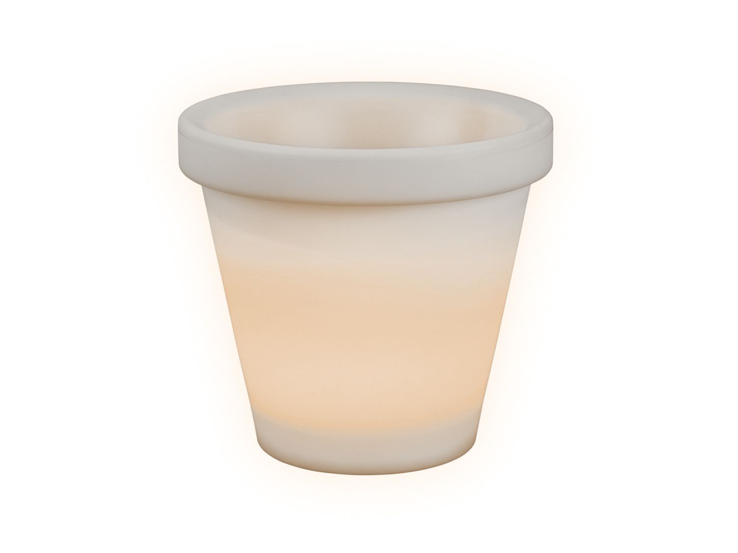 LIVARNO LUX Ledsolarbloempot, hoogte 28/32 cm (Rond) (4056233272819)