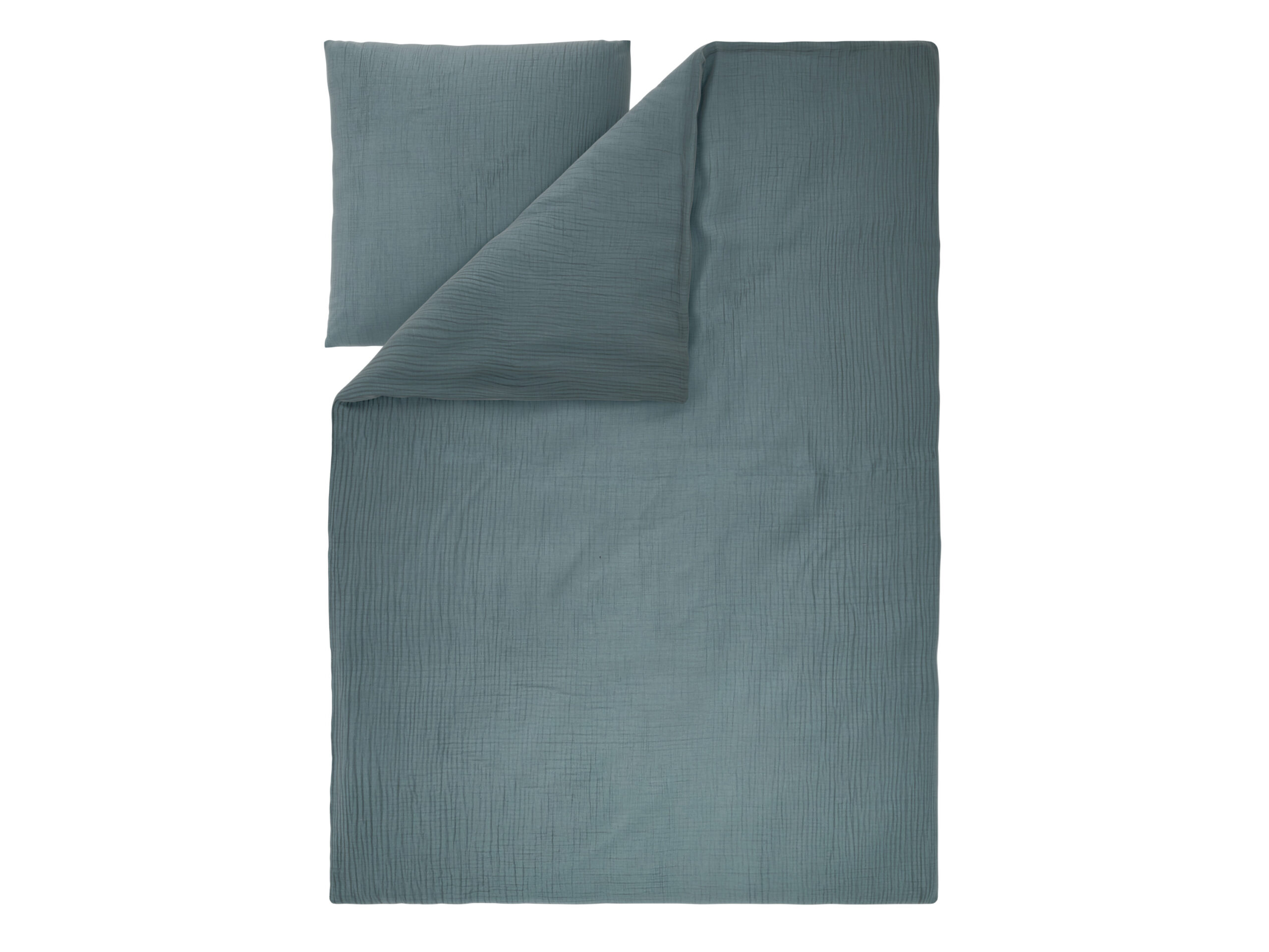 LIVARNO Mousseline dekbedovertrek 140 x 200 cm (Donkerblauw) (4052916910429)