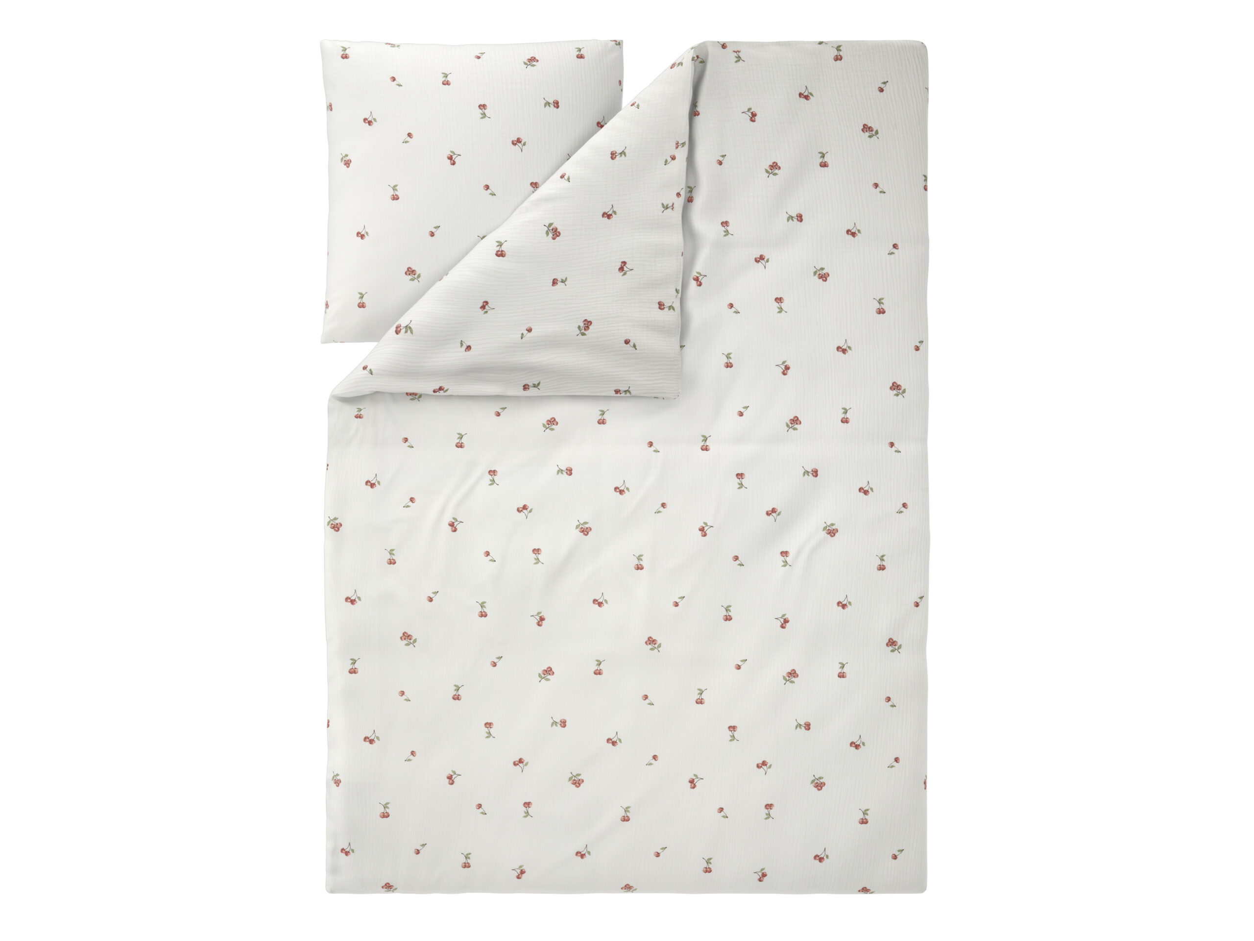 LIVARNO Mousseline dekbedovertrek 140 x 200 cm (Kersen) (4054599251592)