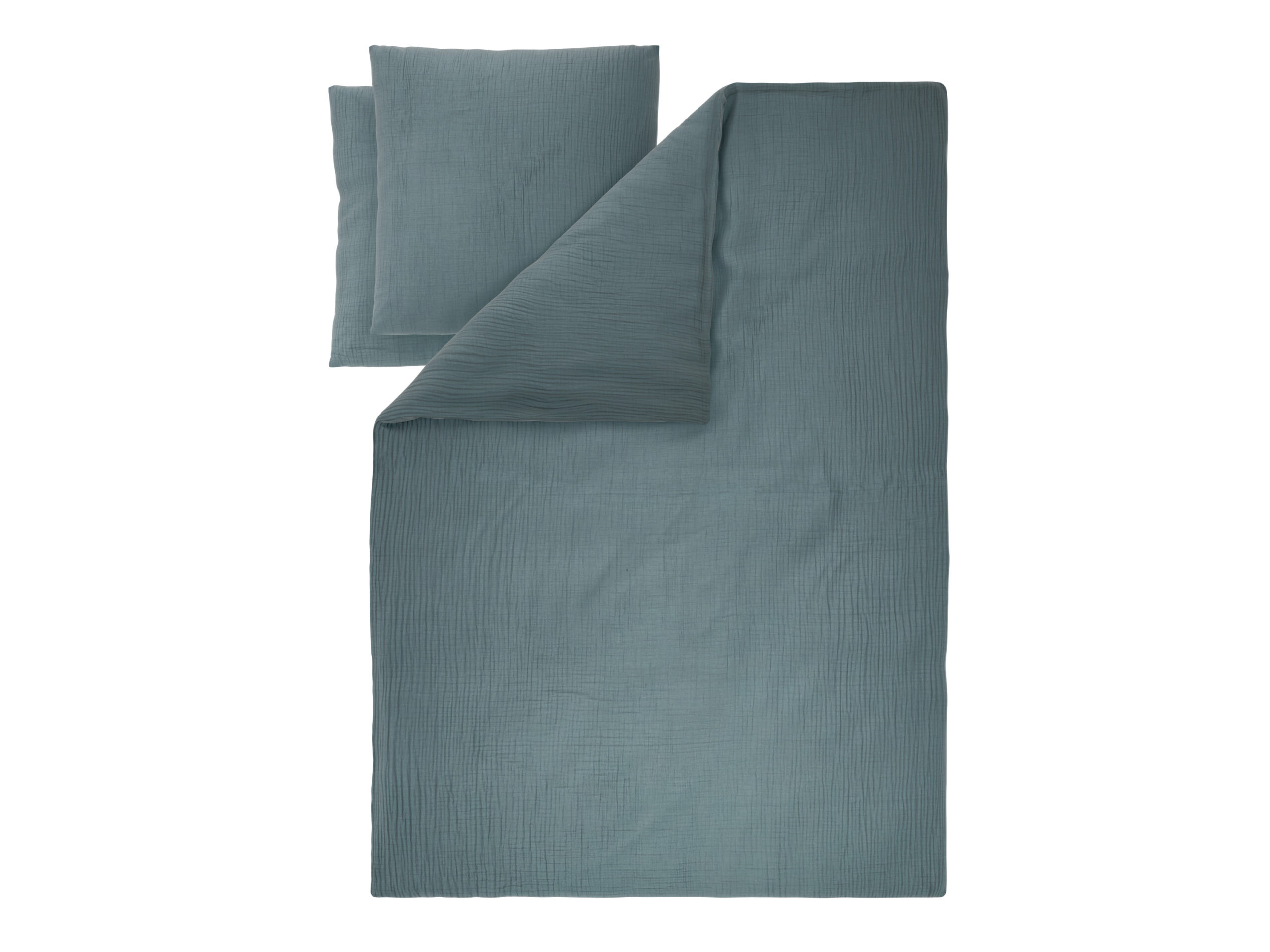 LIVARNO Mousseline dekbedovertrek 200 x 200 cm (Donkerblauw) (4052916909256)